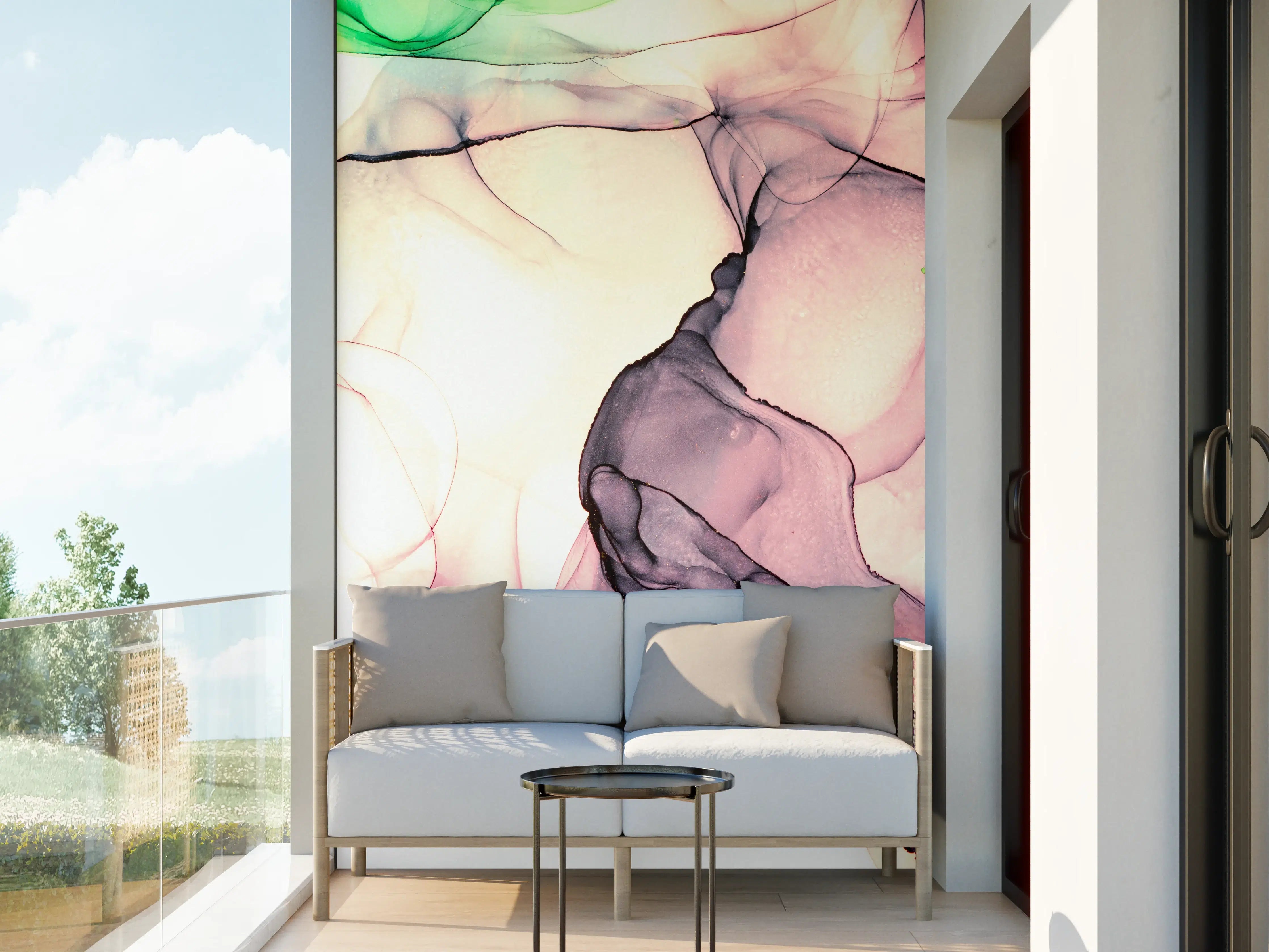 Wandverkleidung außen - Marmor Wanddesign - Flüssigmalerei