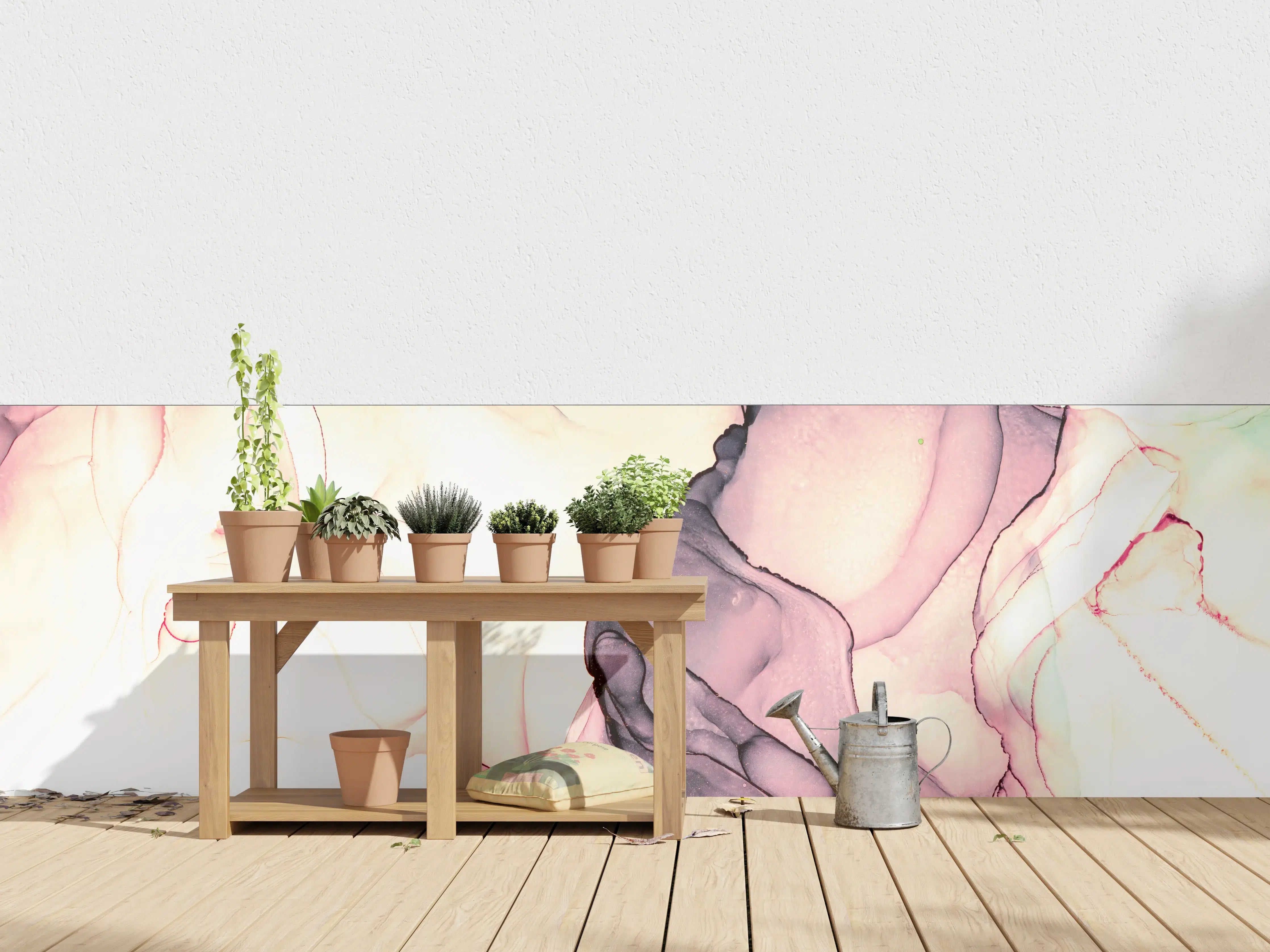 Wandverkleidung außen - Marmor Wanddesign - Flüssigmalerei