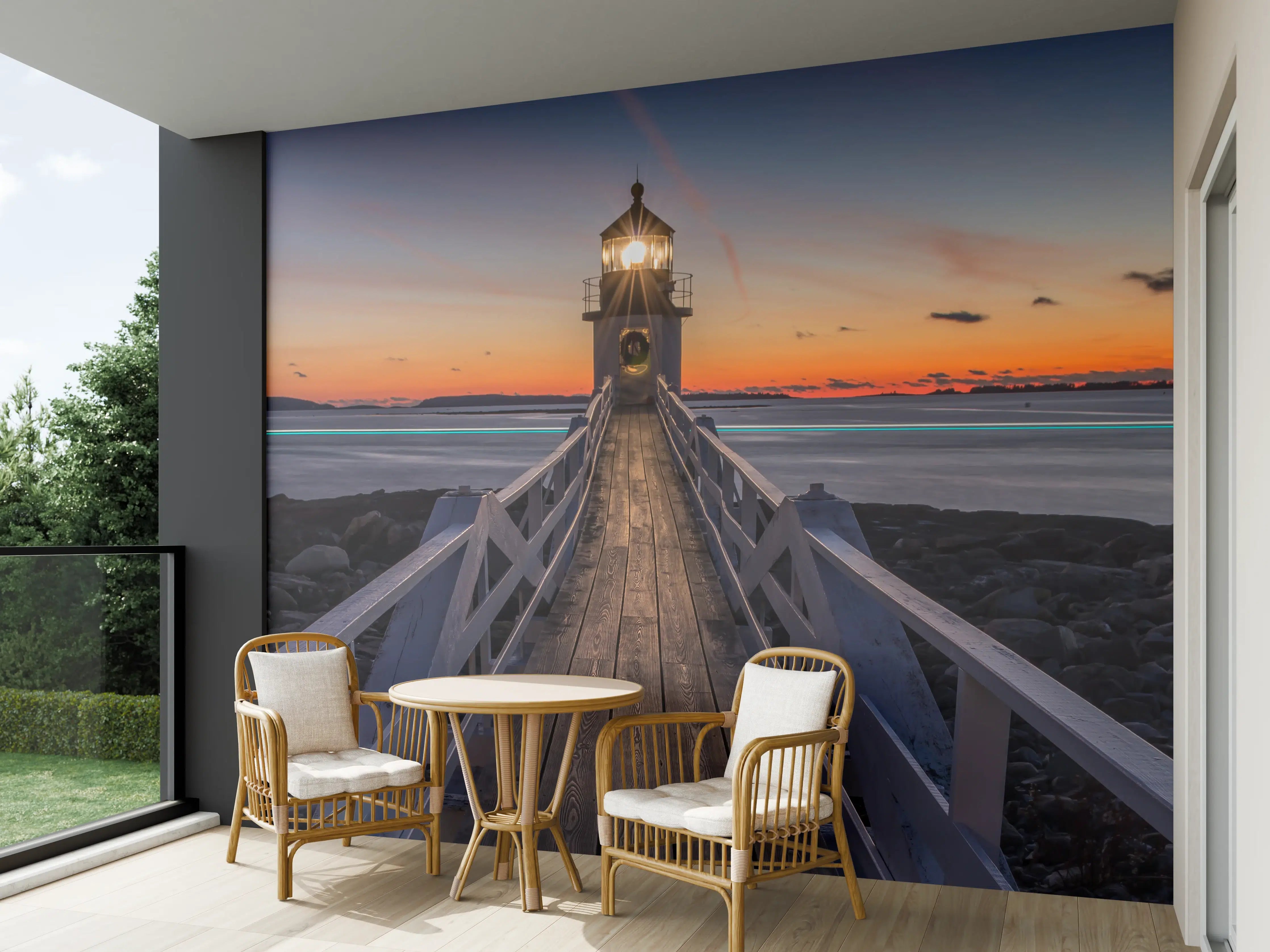 Wandverkleidung außen - Marshall Point Leuchtturm in Amerika