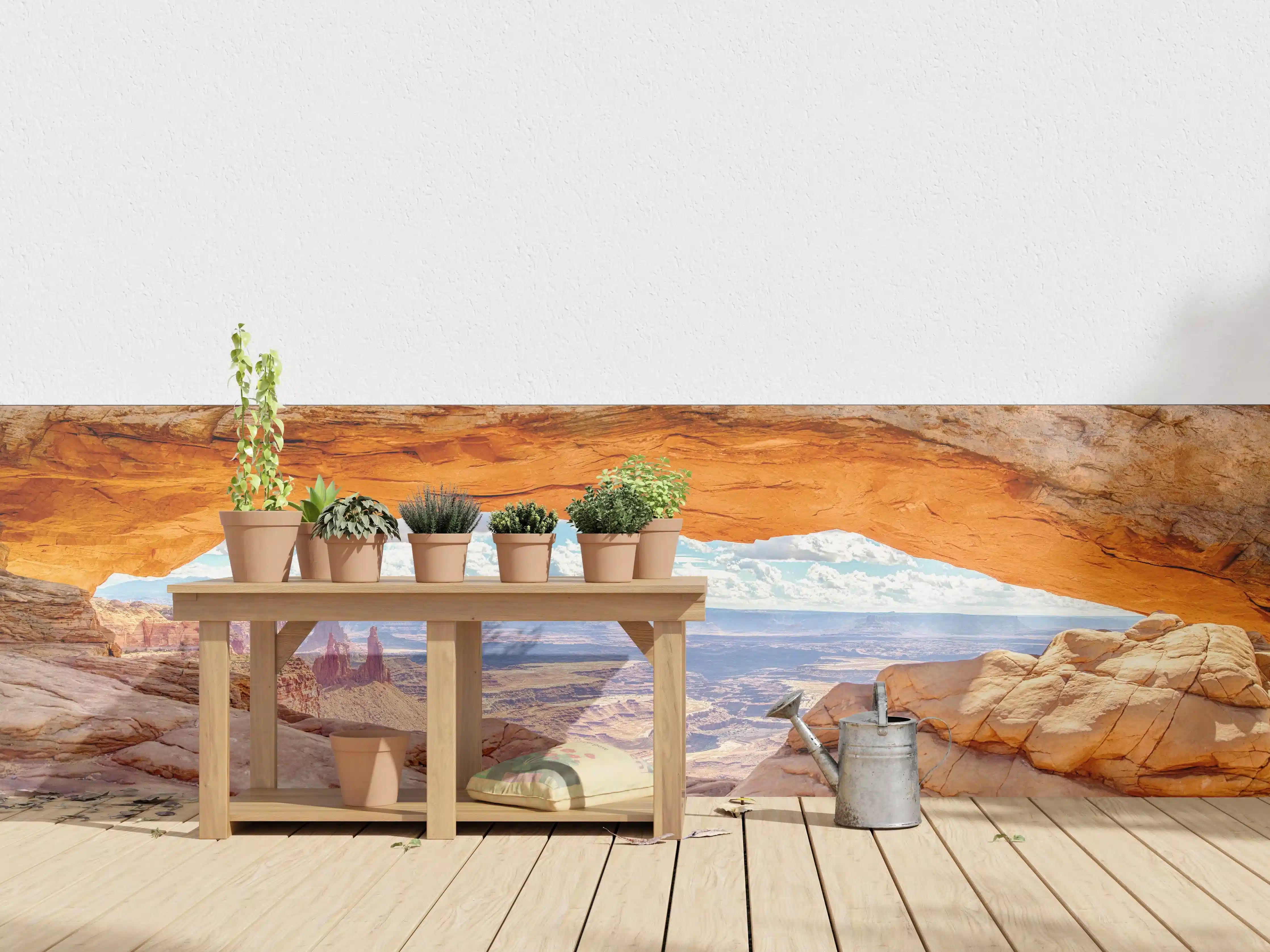 Wandverkleidung außen - Mesa Arch-Panorama bei Sonnenaufgang