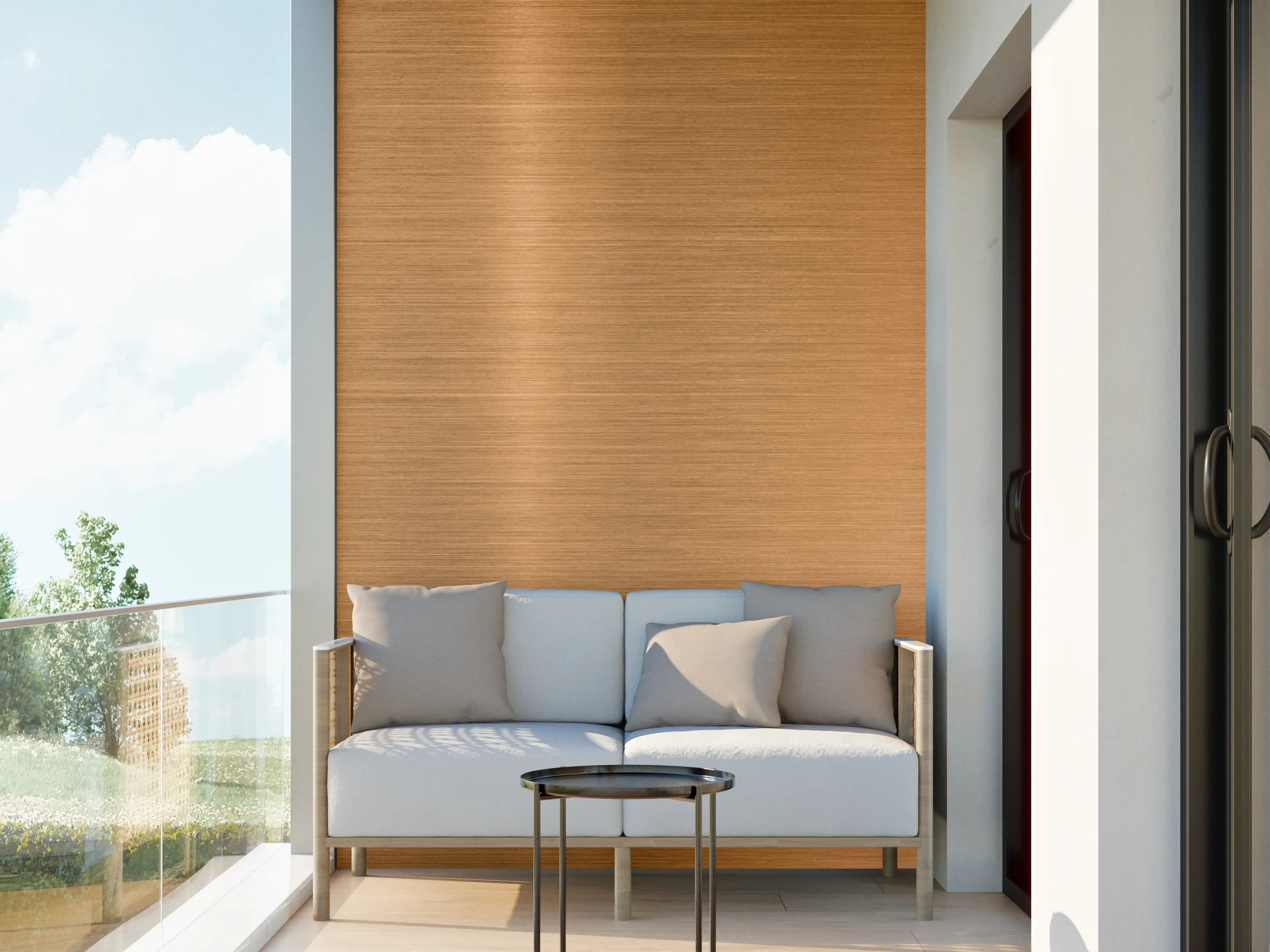 Wandverkleidung außen - Metallische Kupferplatte