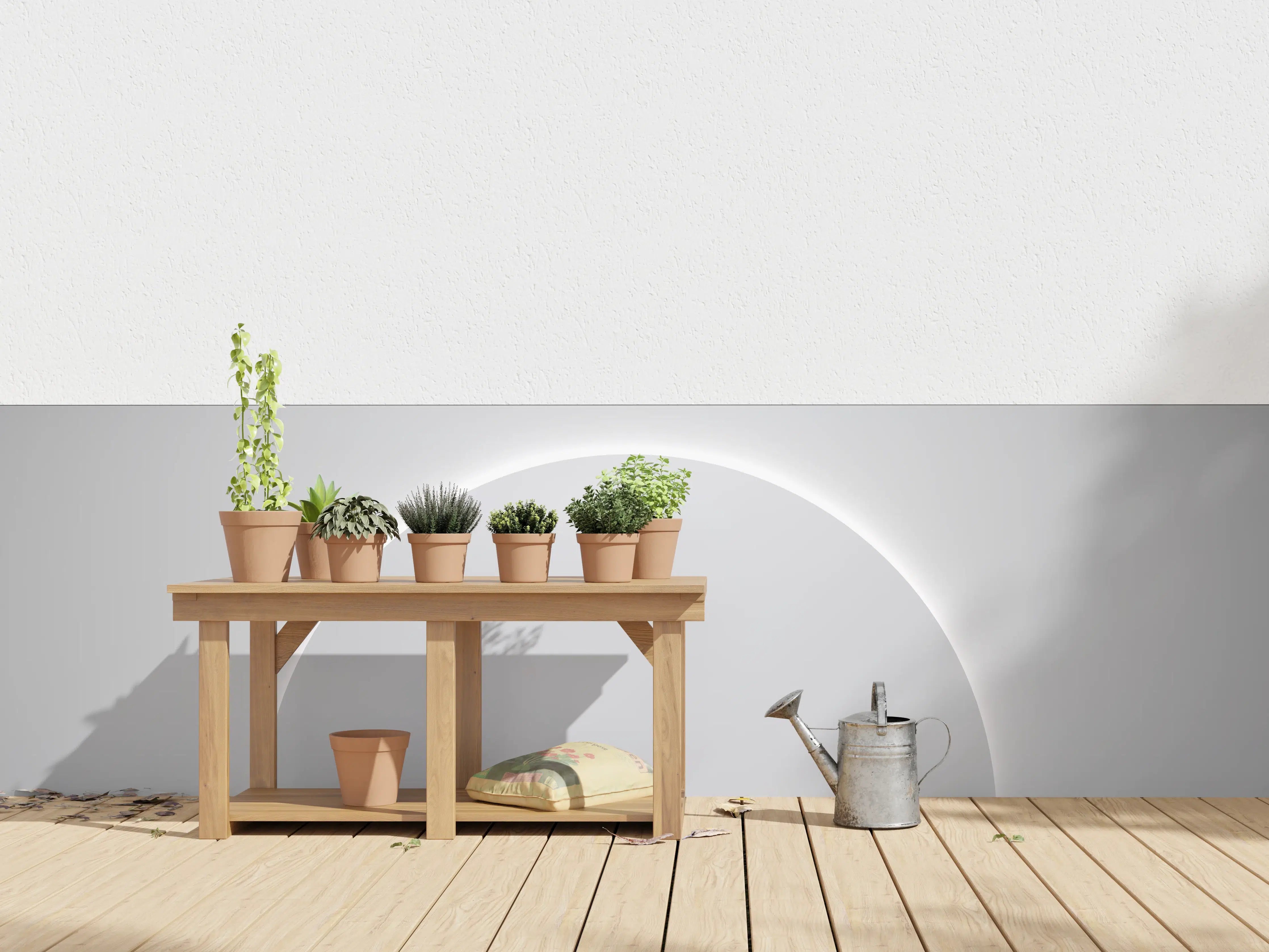 Wandverkleidung außen - Minimalistischer Weiß-Grauer Sockel