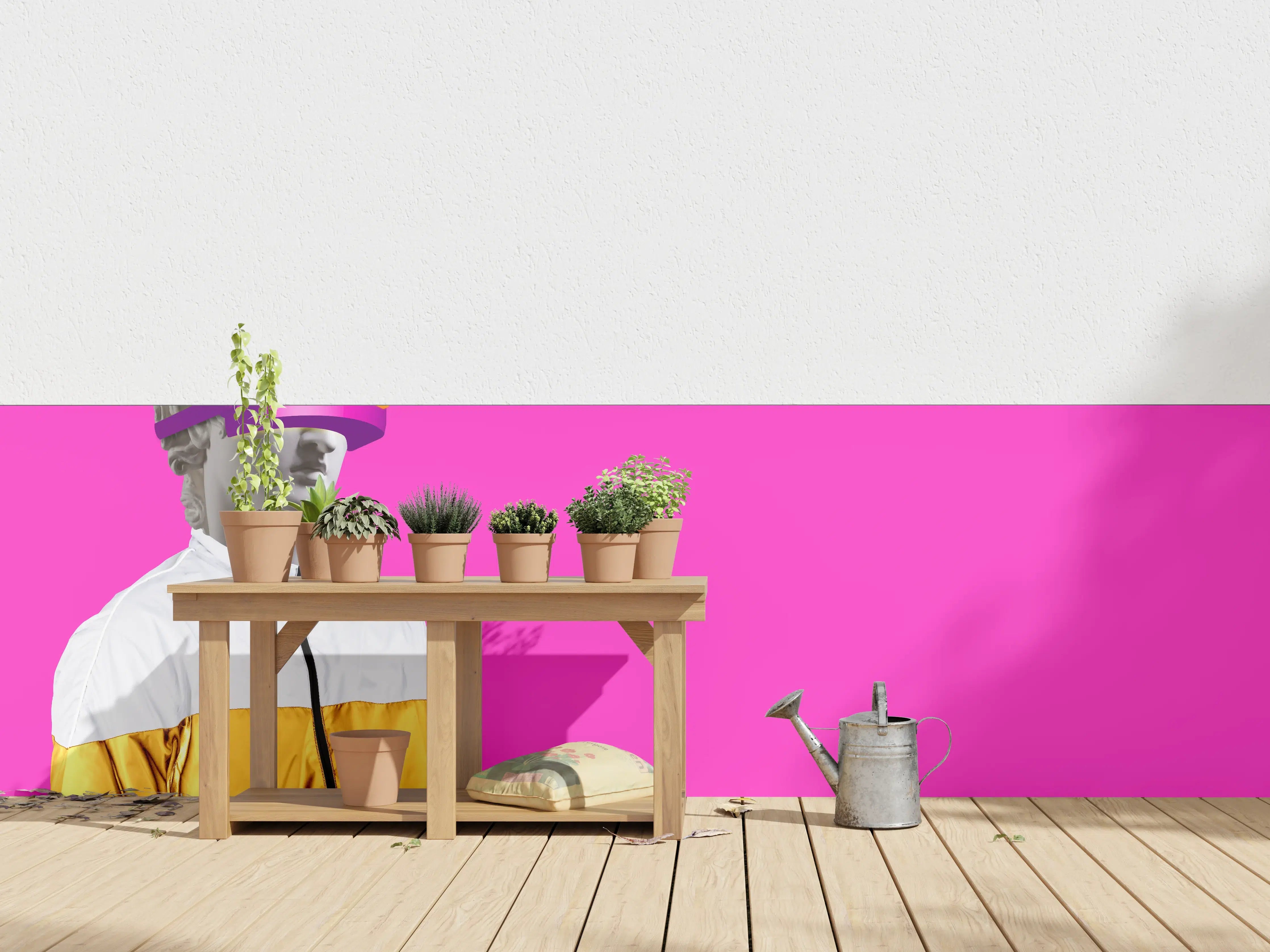 Wandverkleidung außen - Moderne Darstellung - VR Brille auf lila Hintergrund