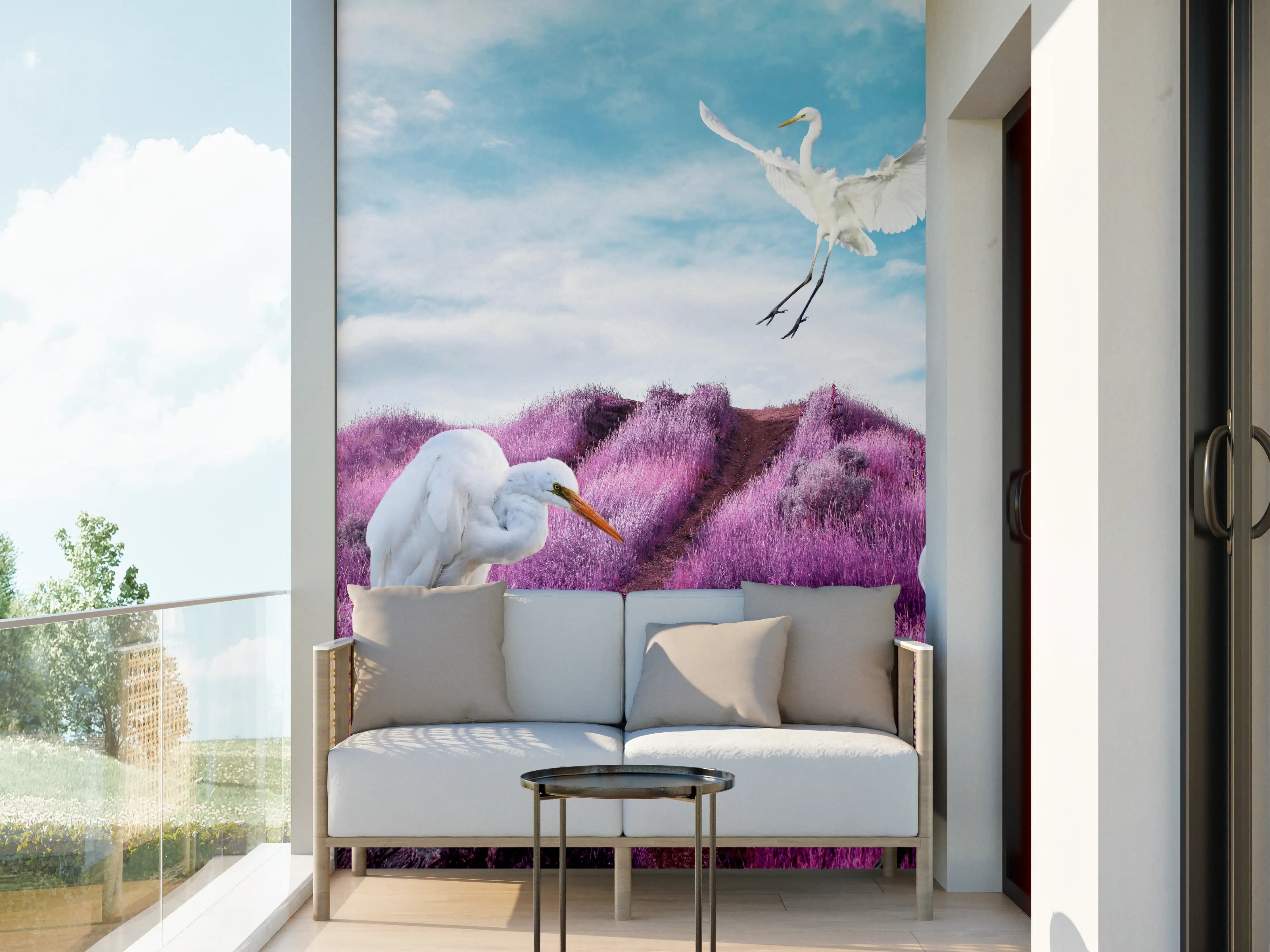 Wandverkleidung außen - Moderne Kunstcollage - Bergige Region