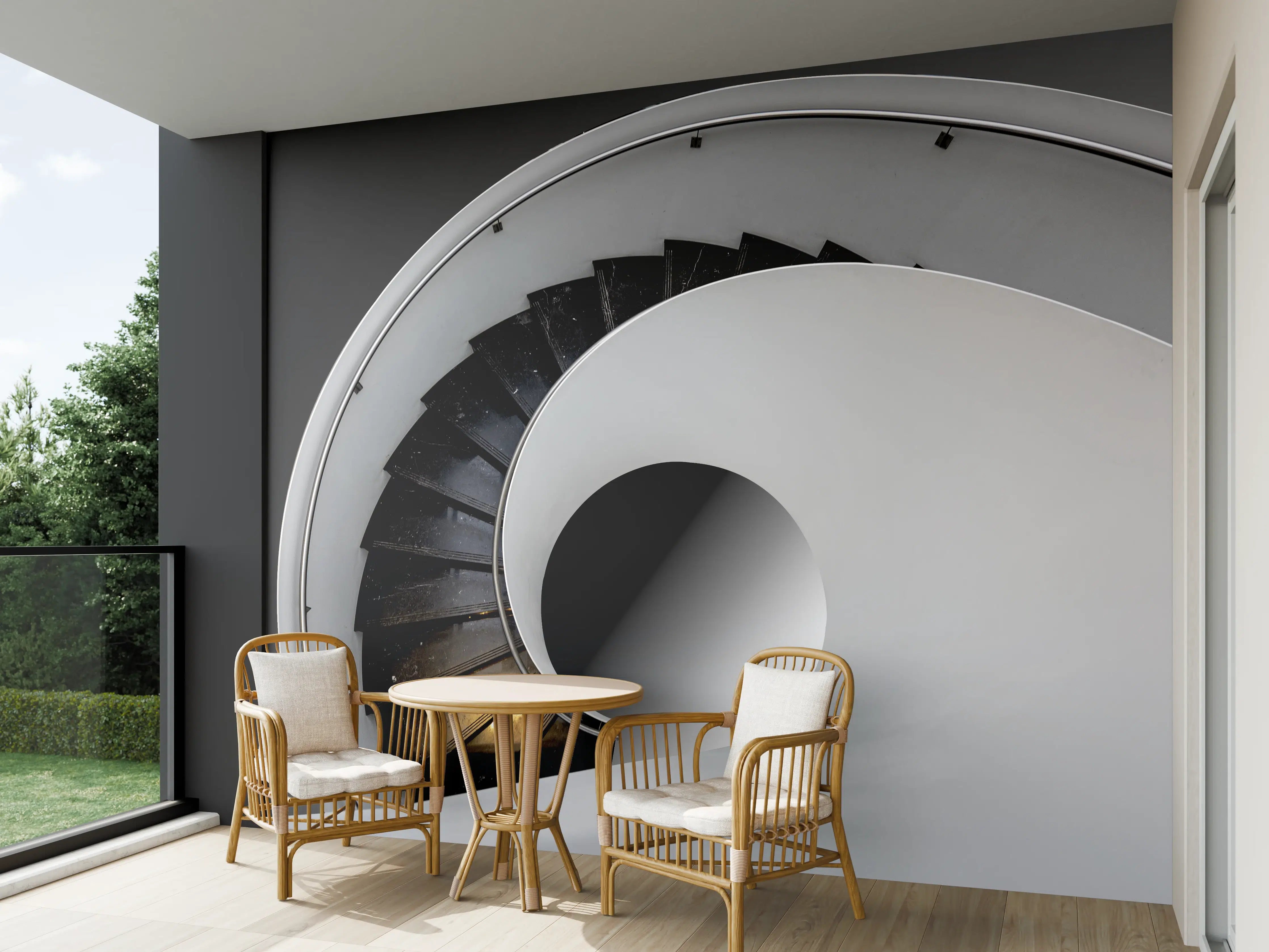 Wandverkleidung außen - Moderne Treppen Architektur