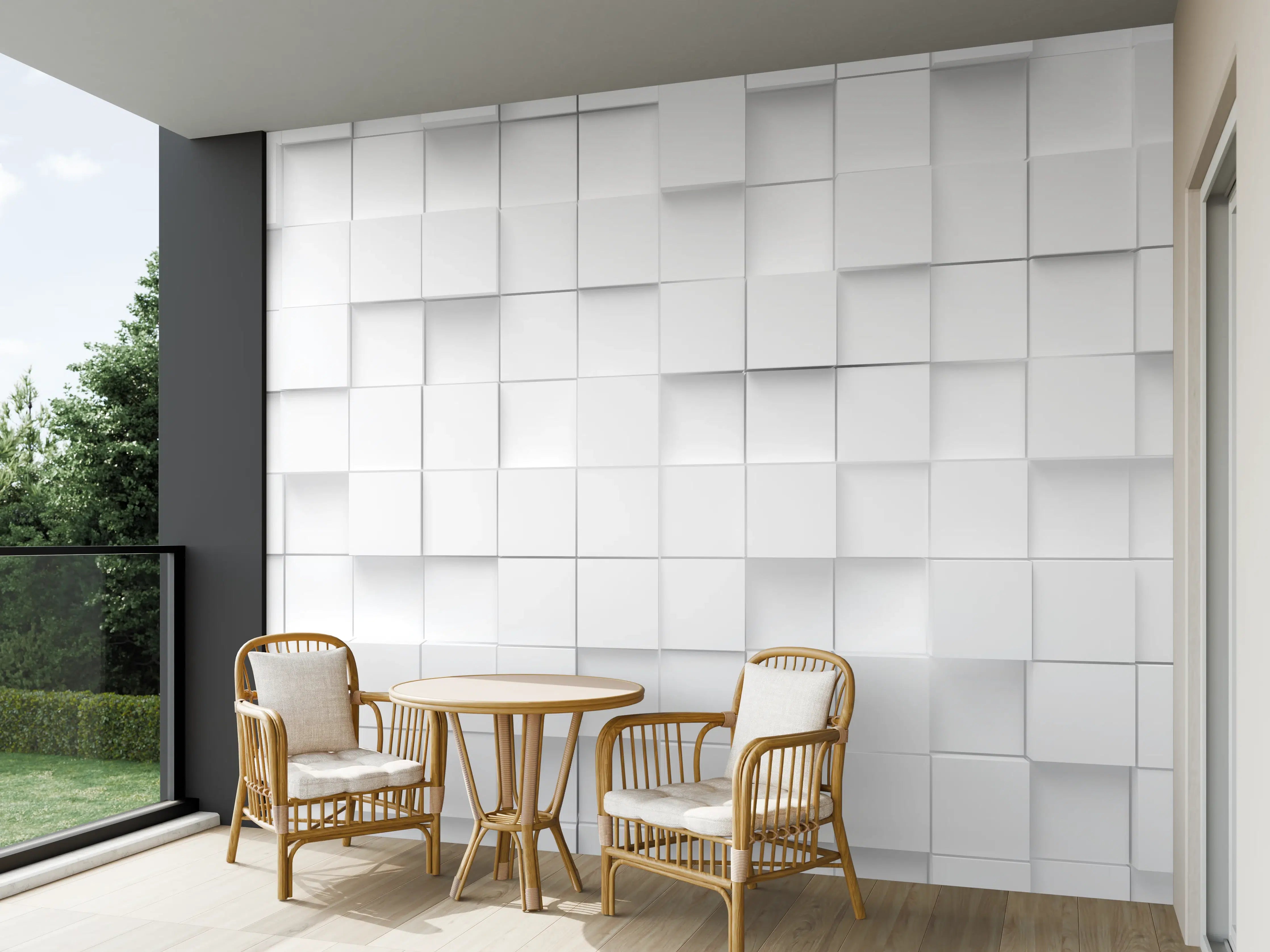 Wandverkleidung außen - Moderne Vierecks Textur
