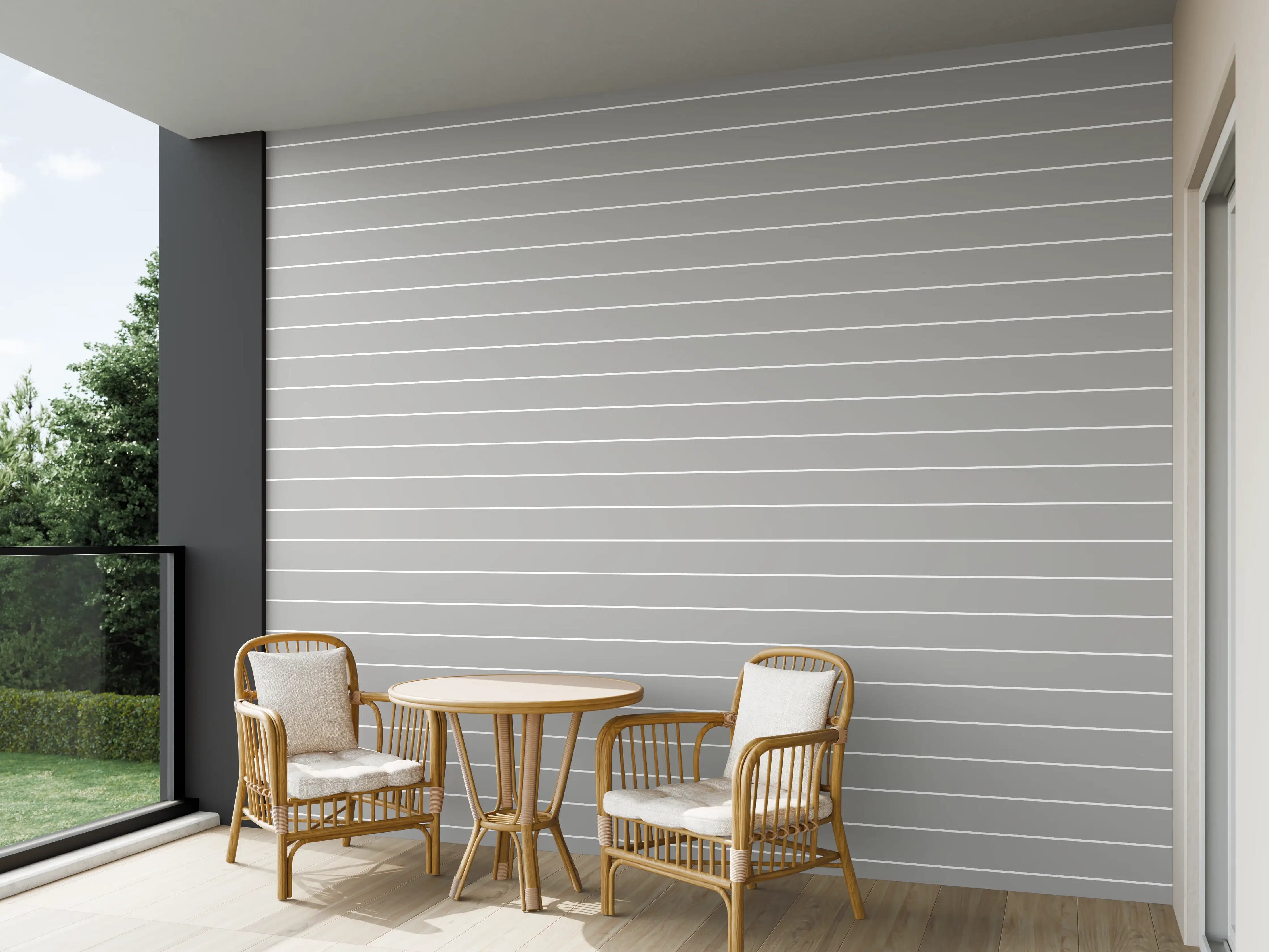 Wandverkleidung außen - Moderne graue Linien-Textur