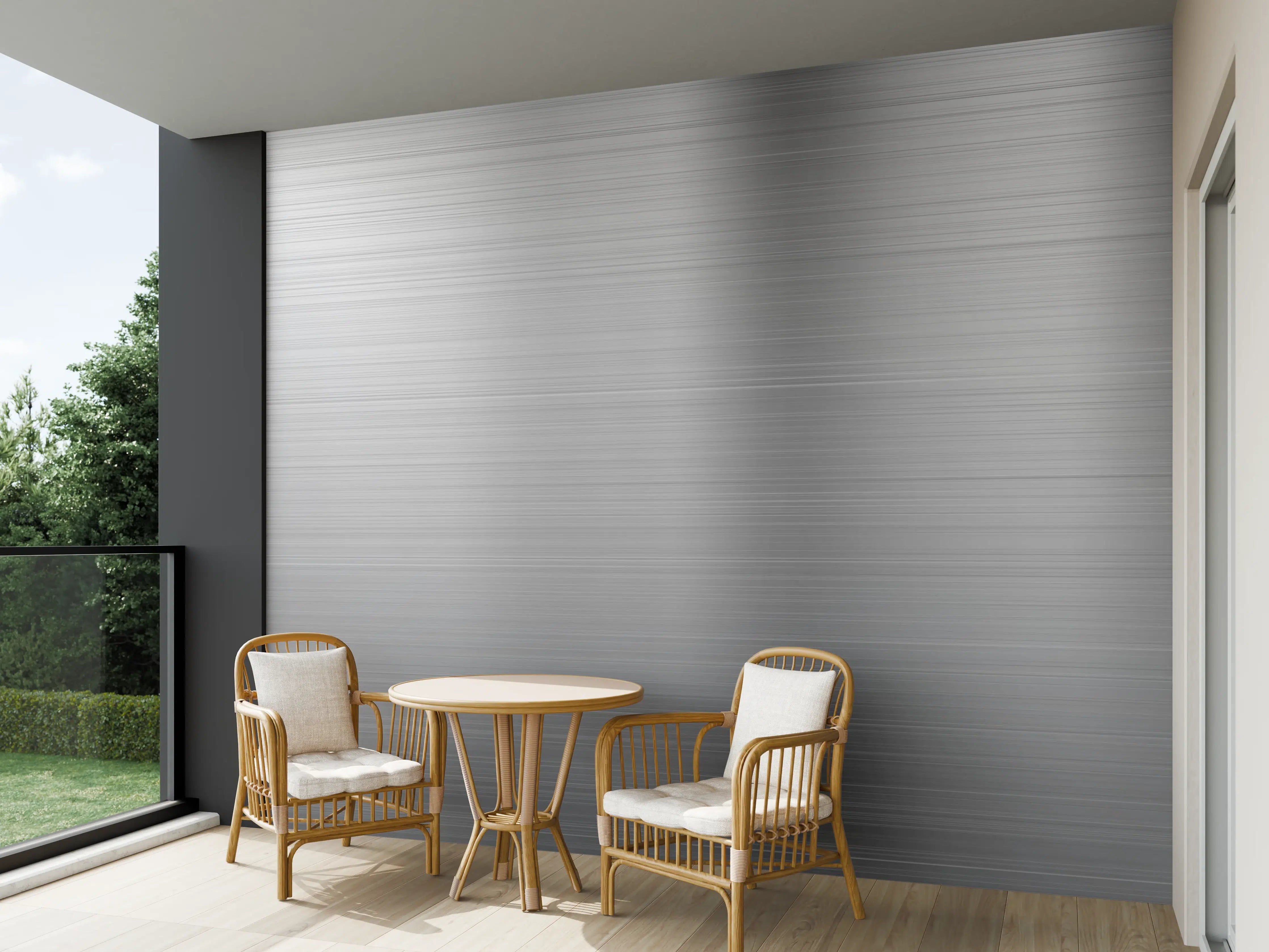 Wandverkleidung außen - Moderne graue Metalltextur