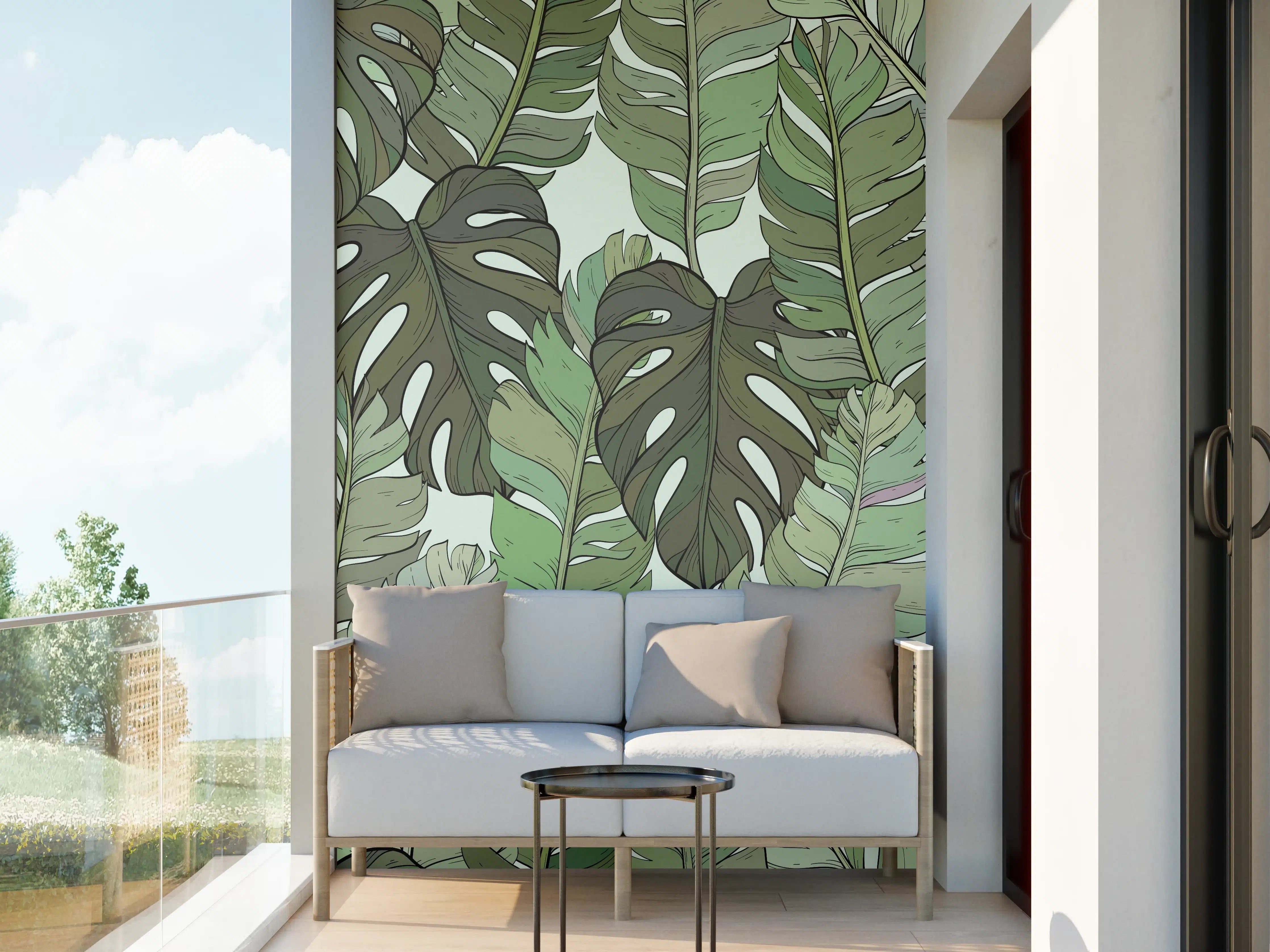 Wandverkleidung außen - Monstera-Blätter – Tropische Eleganz