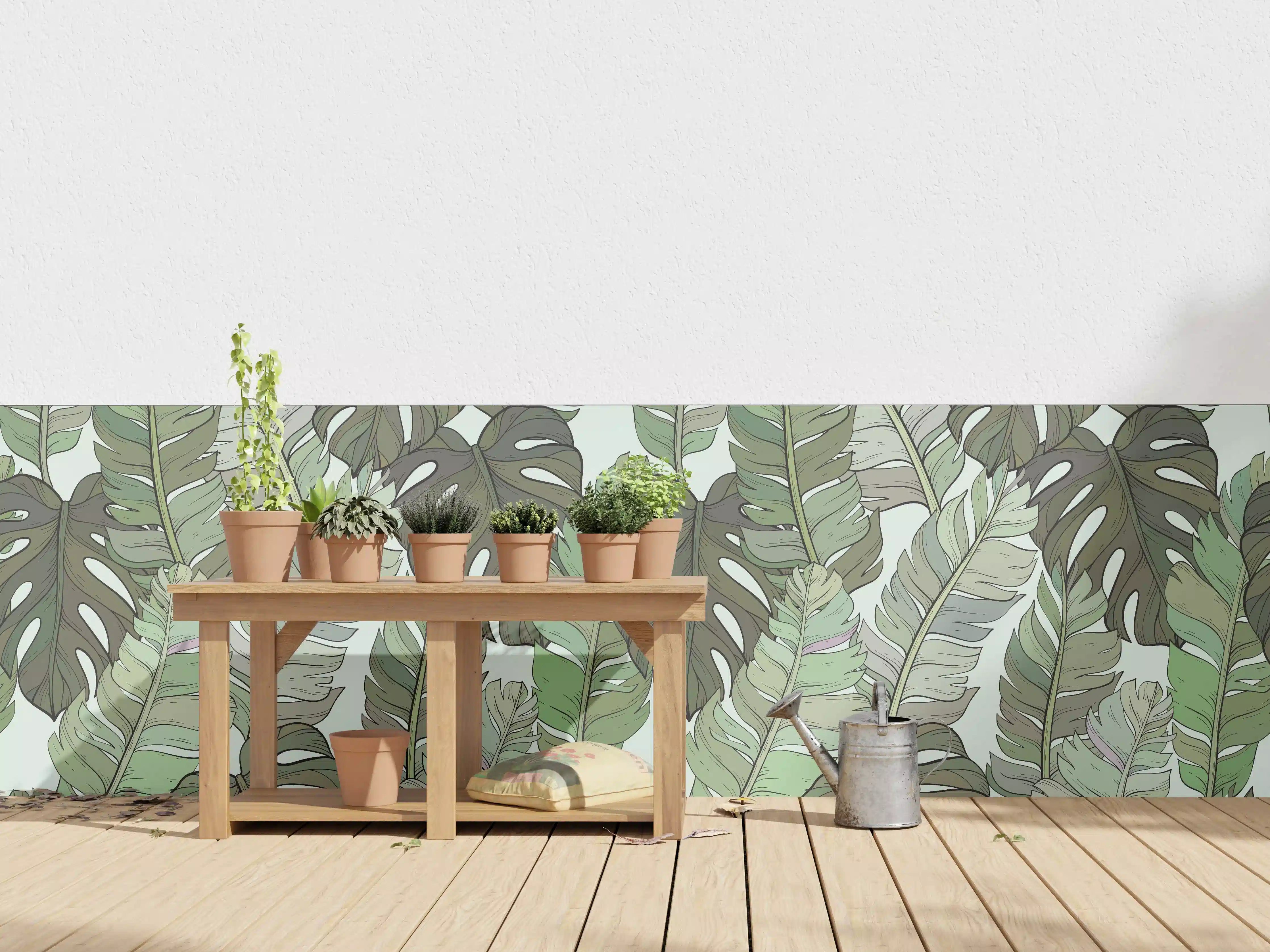 Wandverkleidung außen - Monstera-Blätter – Tropische Eleganz