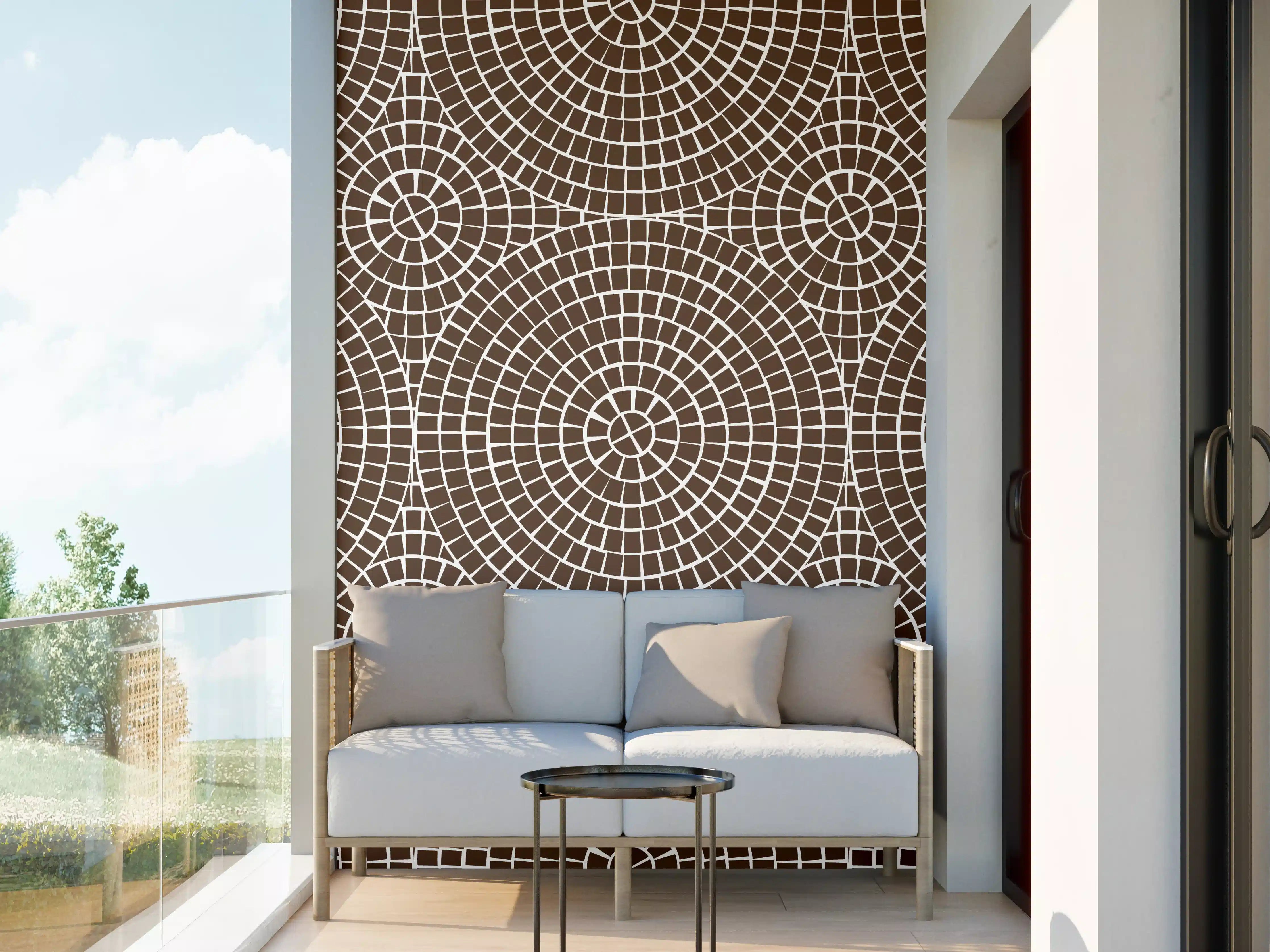 Wandverkleidung außen - Mosaik-Caffe Grau