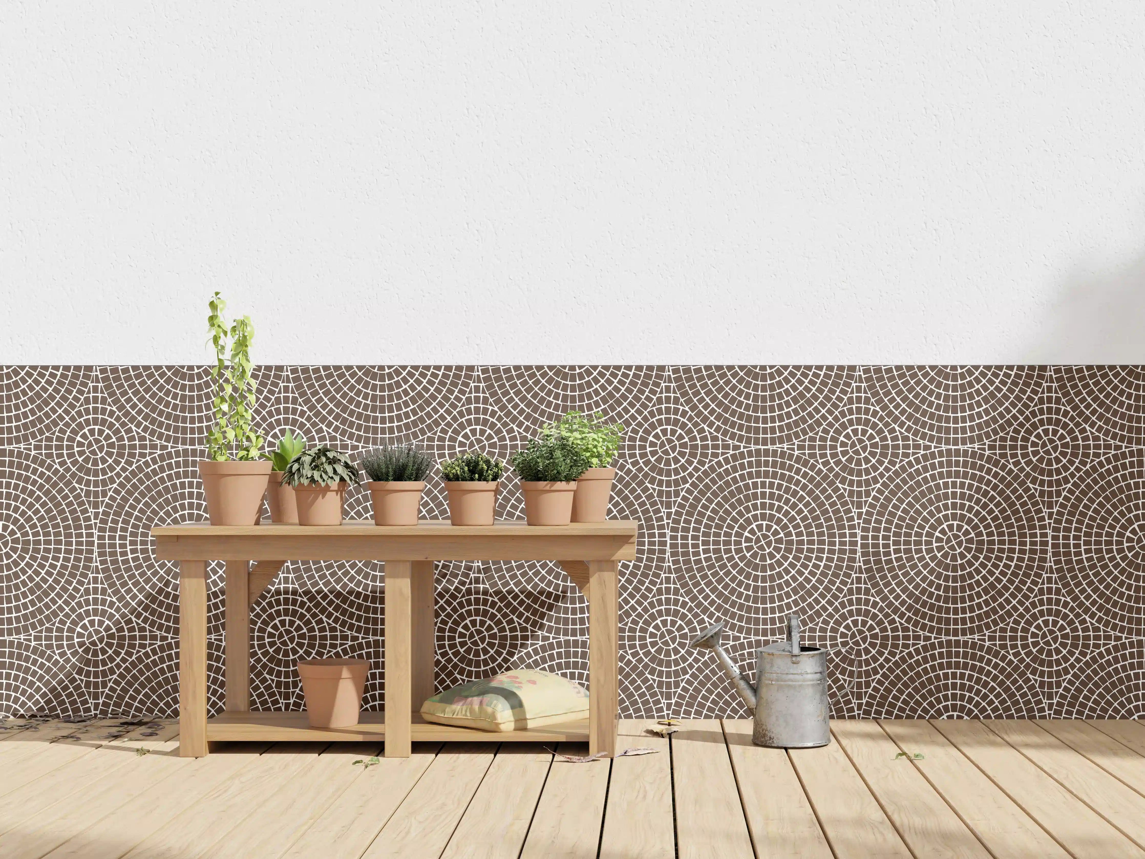 Wandverkleidung außen - Mosaik-Caffe Grau