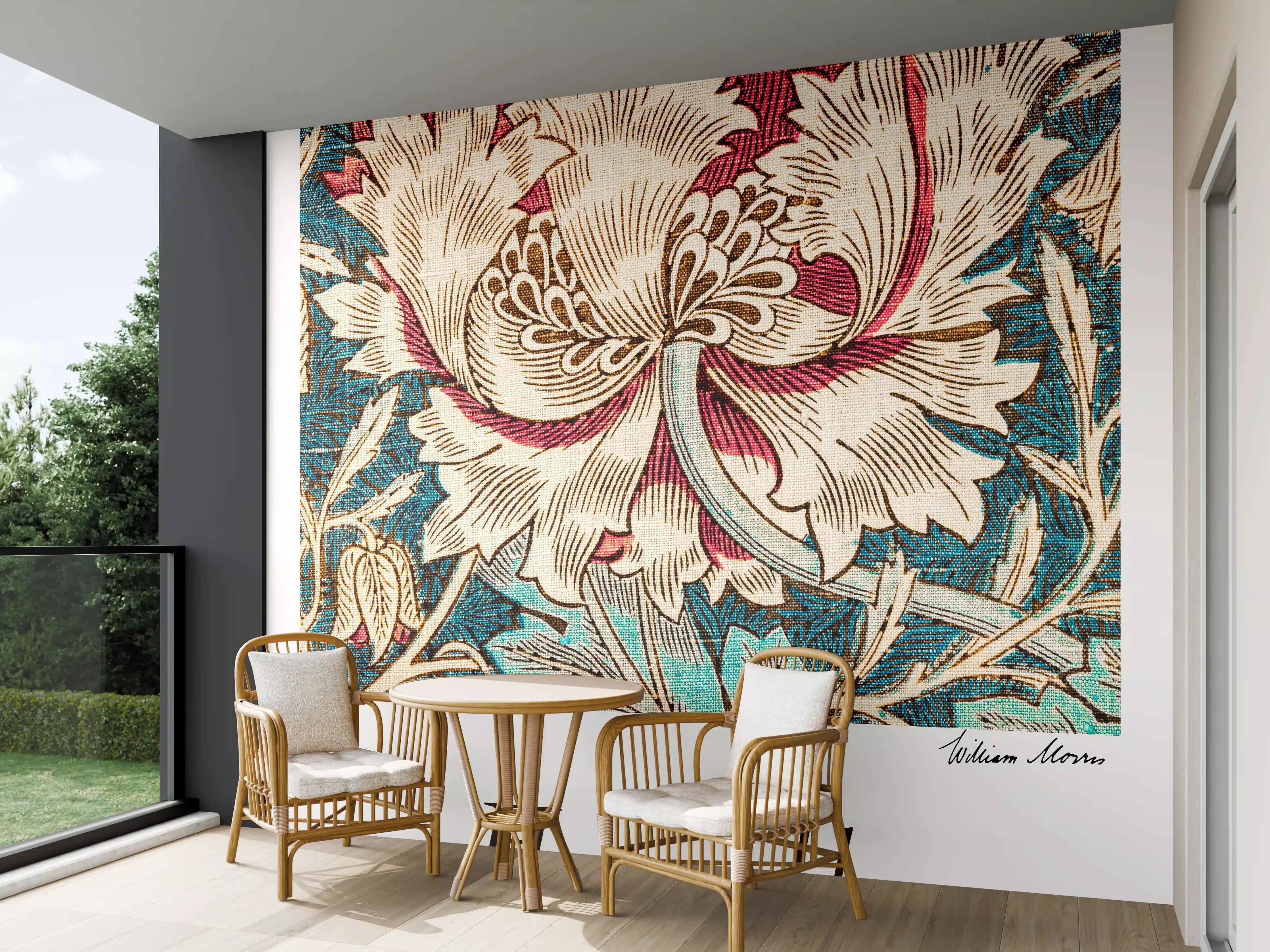 Wandverkleidung außen - Mosaik Gemälde "Honeysuckle"