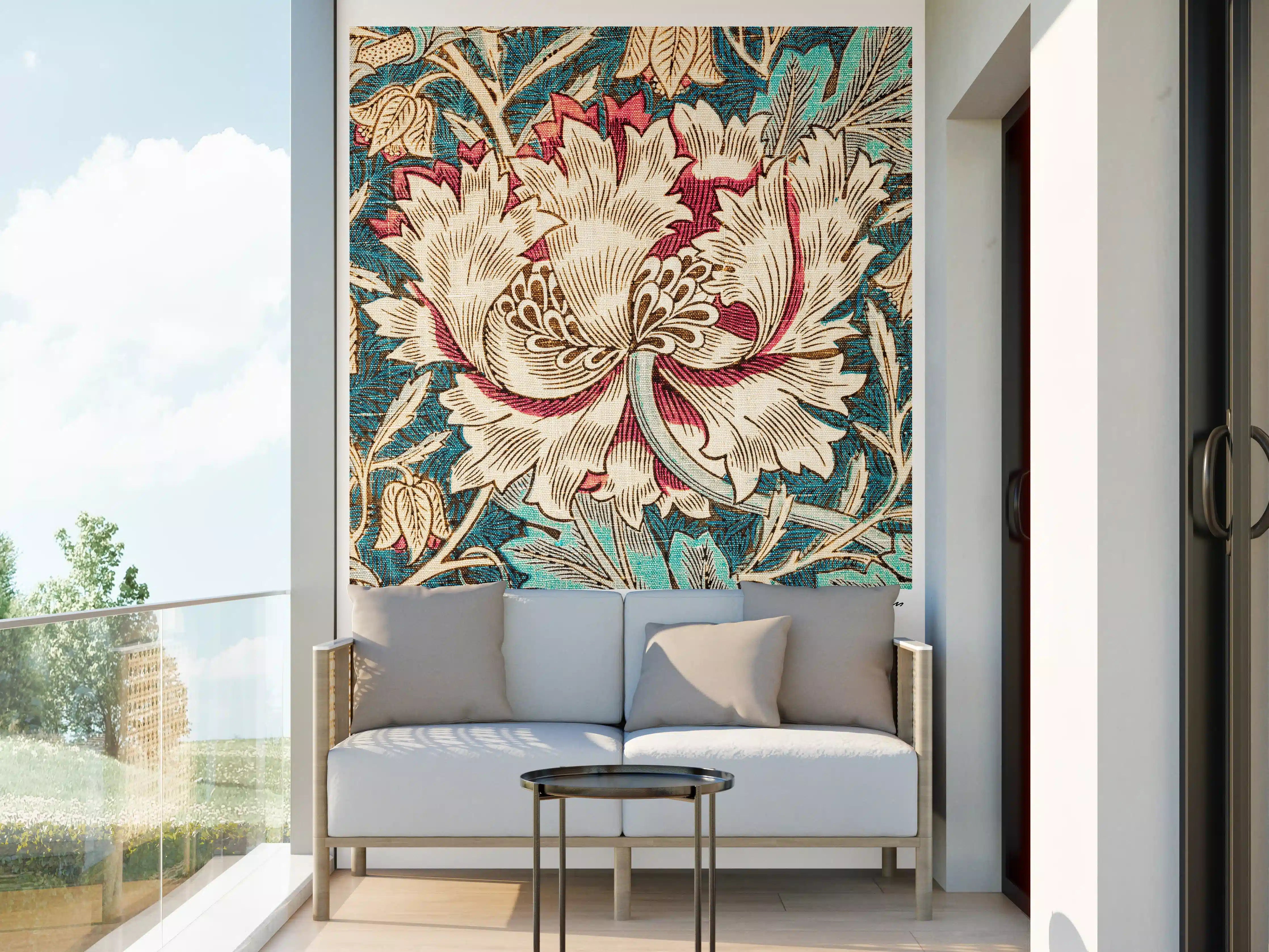 Wandverkleidung außen - Mosaik Gemälde "Honeysuckle"