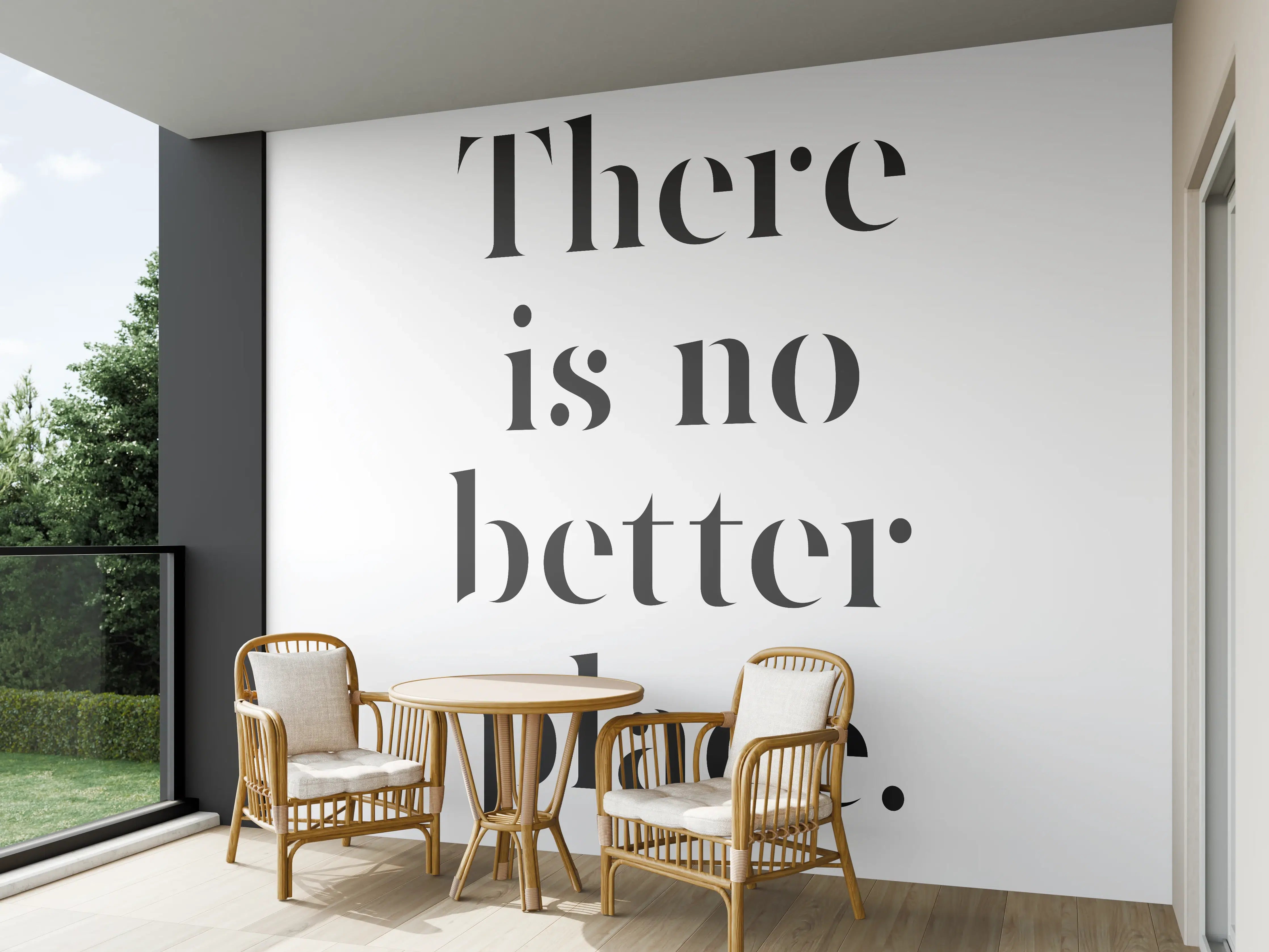 Wandverkleidung außen - Motivationsposter 'No Better Place'