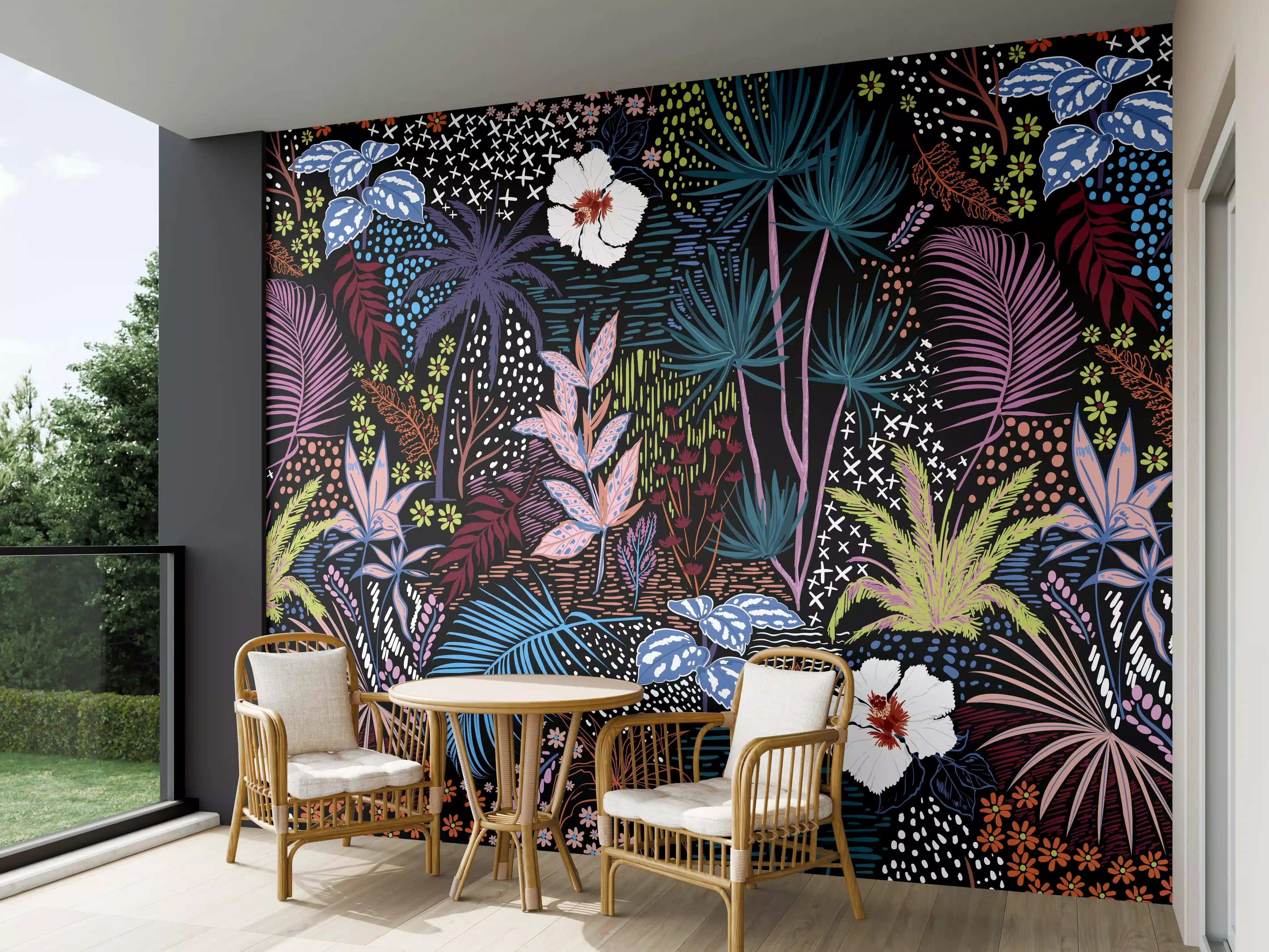 Wandverkleidung außen - Mystic Tropic Pflanzenmuster