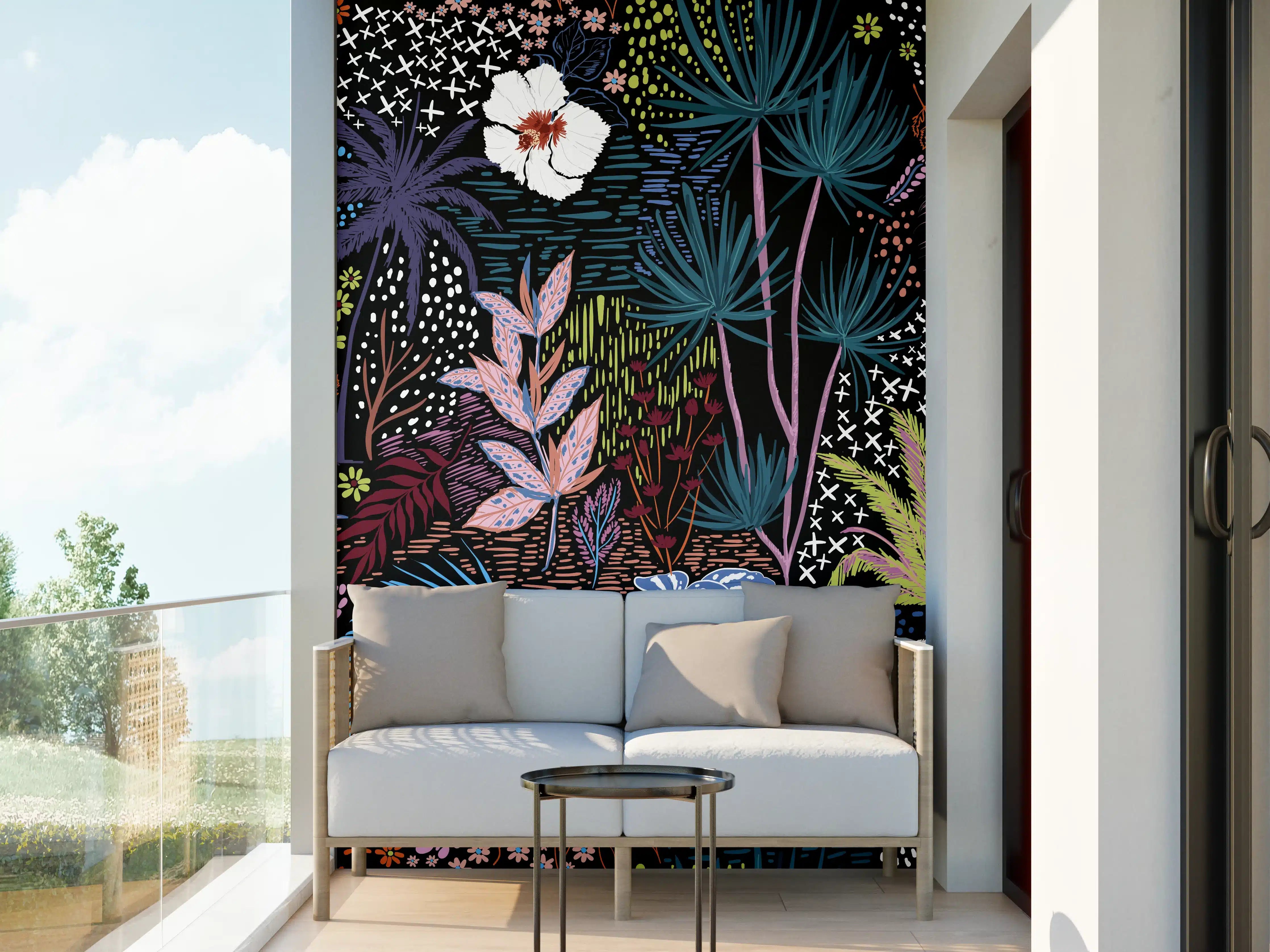 Wandverkleidung außen - Mystic Tropic Pflanzenmuster