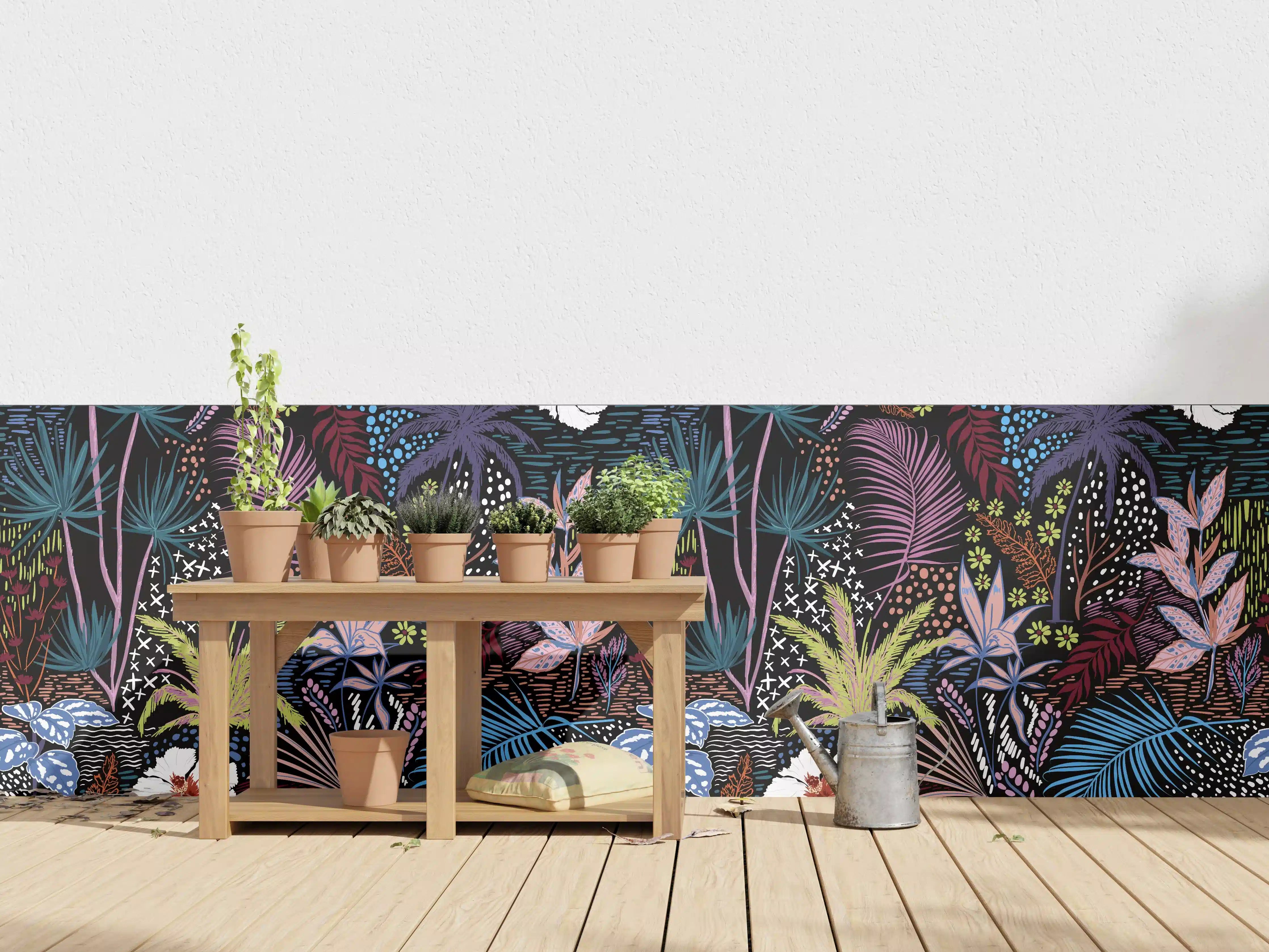 Wandverkleidung außen - Mystic Tropic Pflanzenmuster