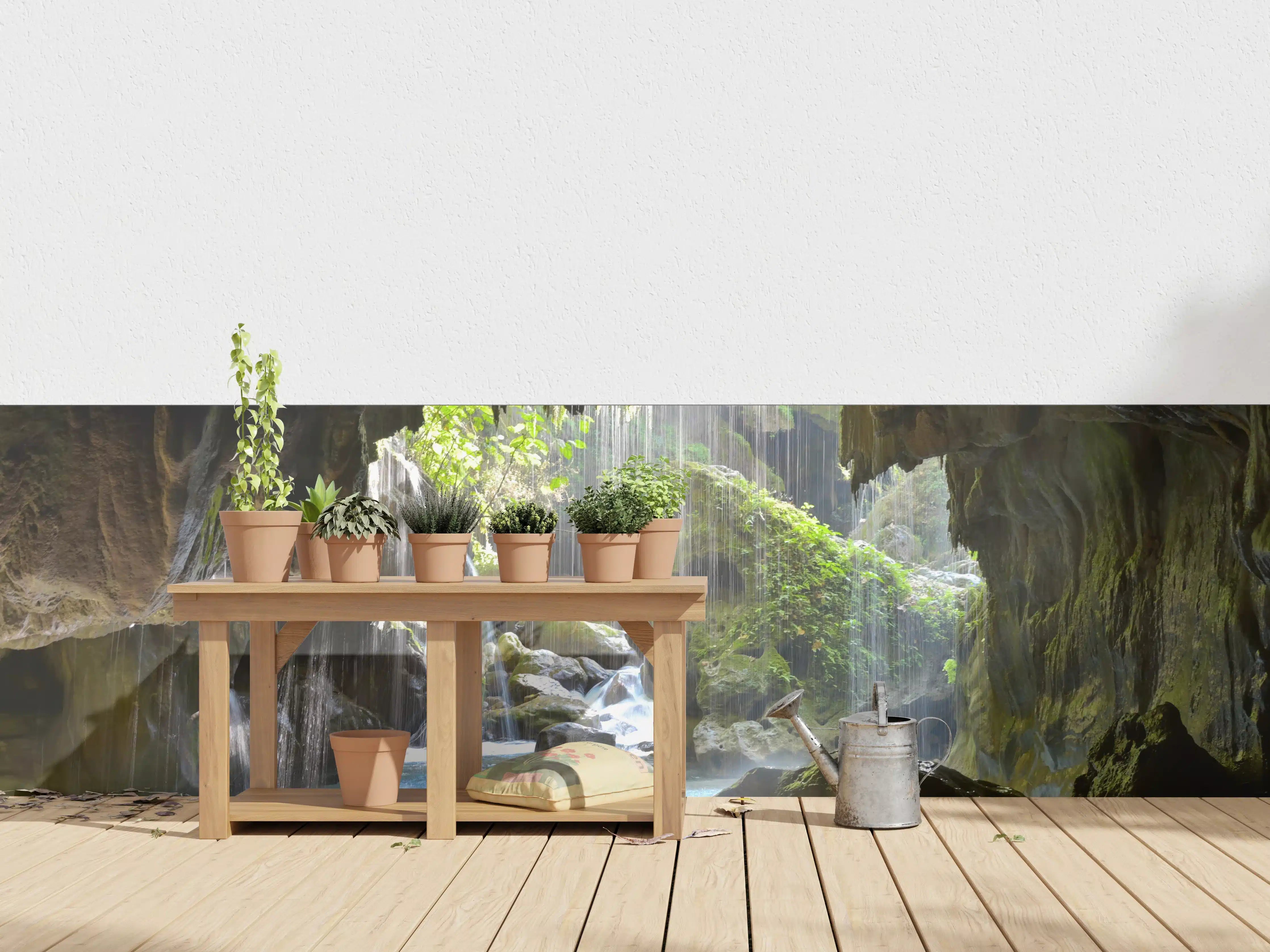 Wandverkleidung außen - Mystische Grüne Höhlen-Lichtspiele