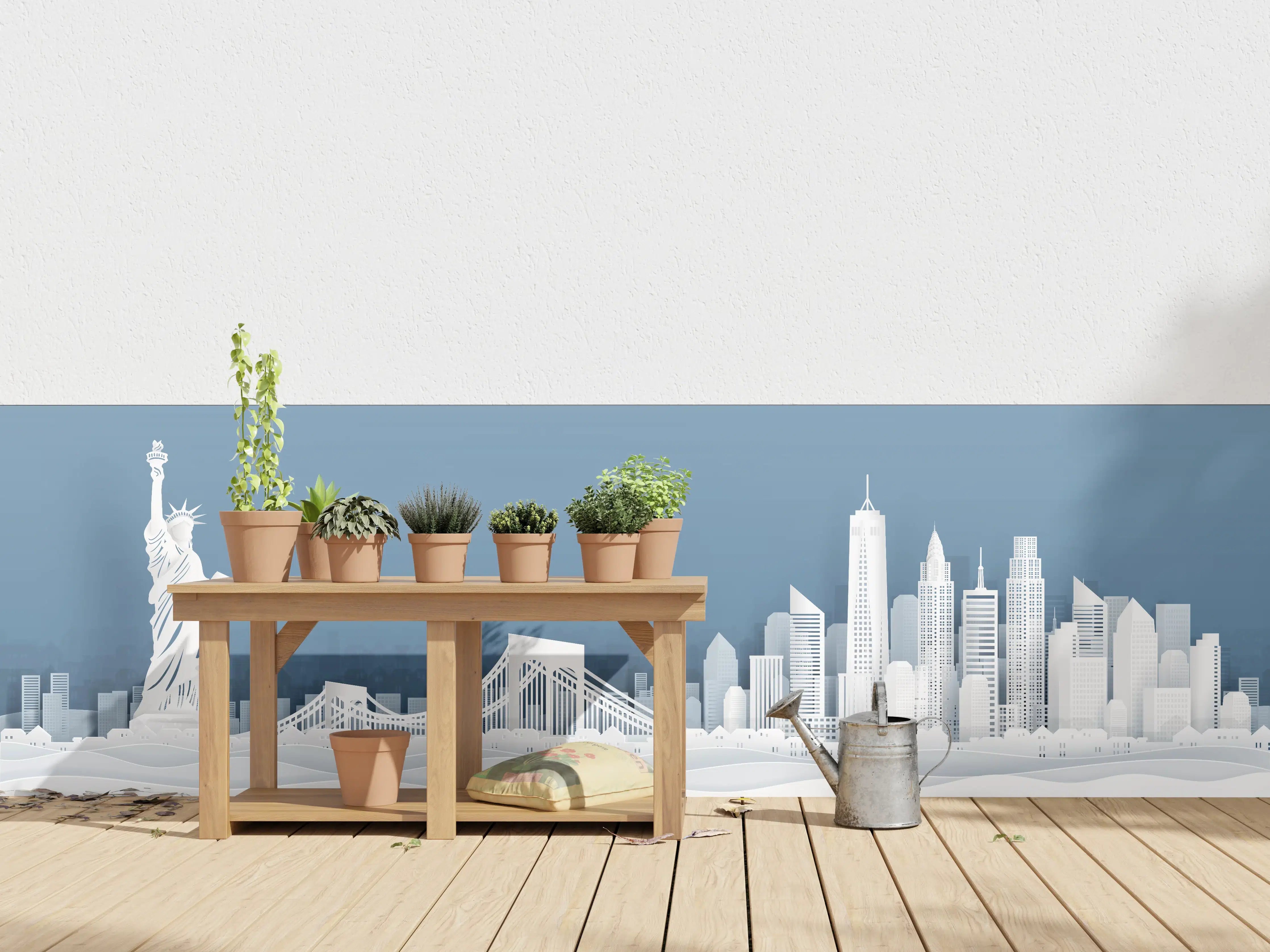 Wandverkleidung außen - NYC-Skyline Papercut Weiß