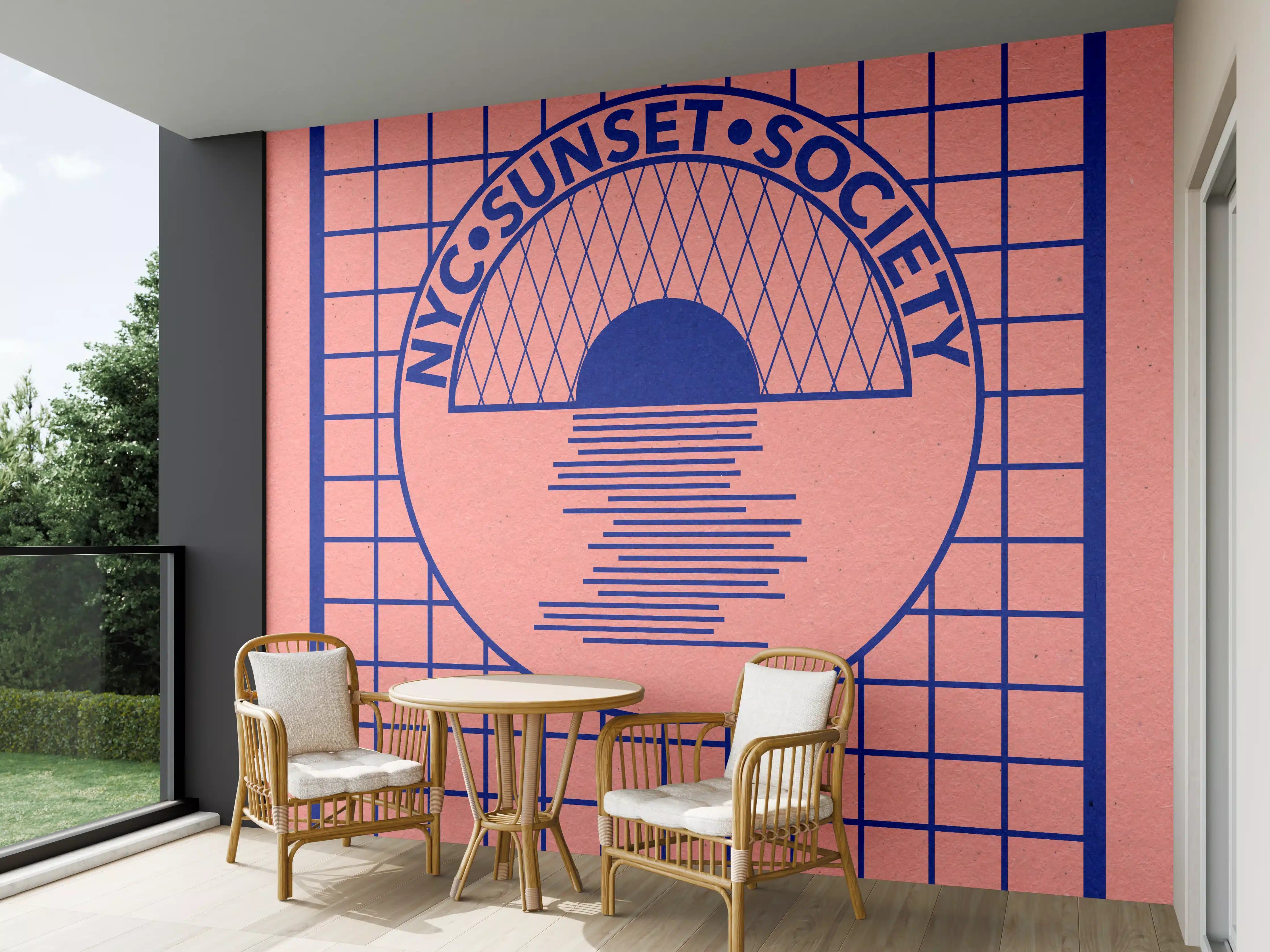 Wandverkleidung außen - NYC Sunset Society Abstrakt