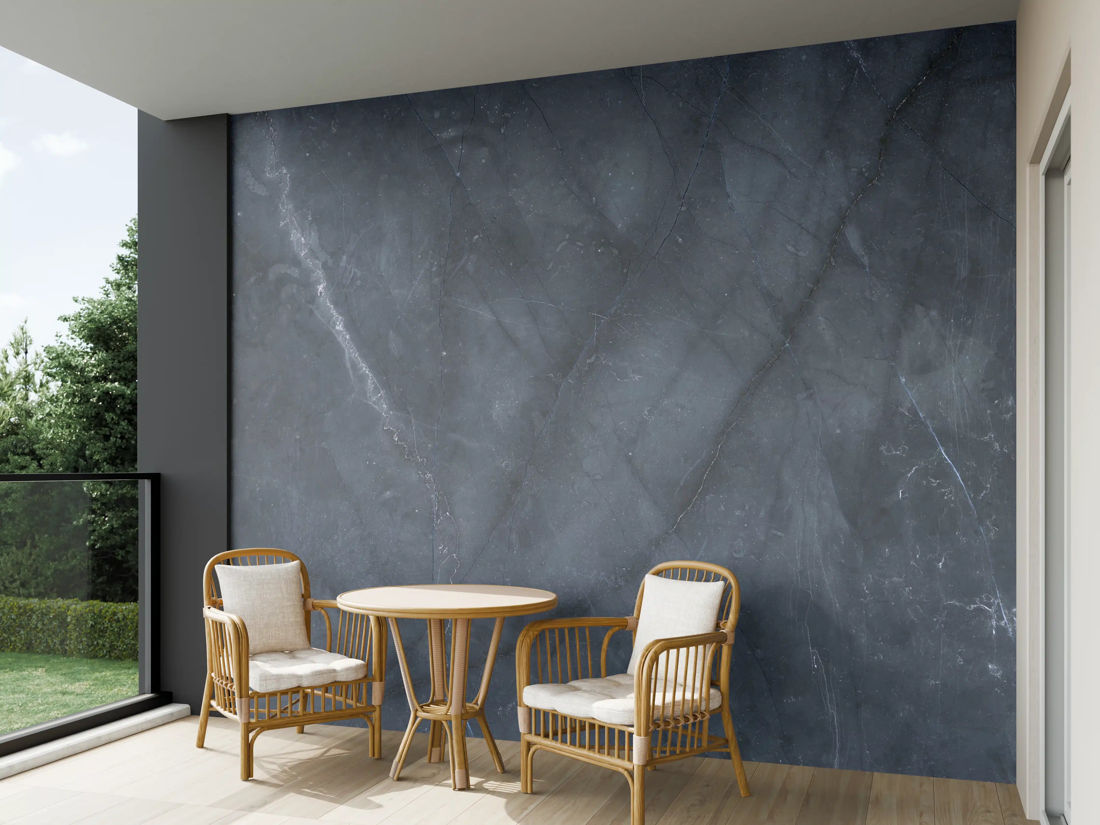 Wandverkleidung außen - Nahaufnahme italienische Marmorplatte