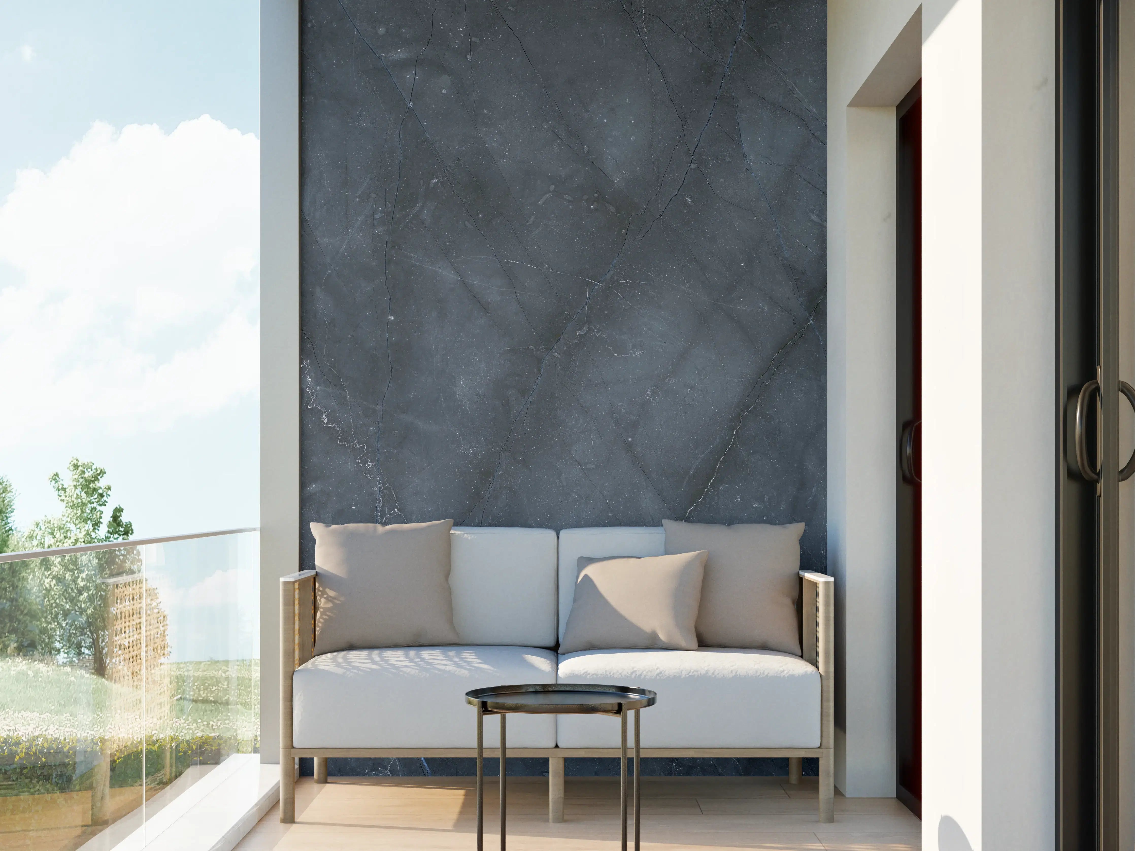 Wandverkleidung außen - Nahaufnahme italienische Marmorplatte