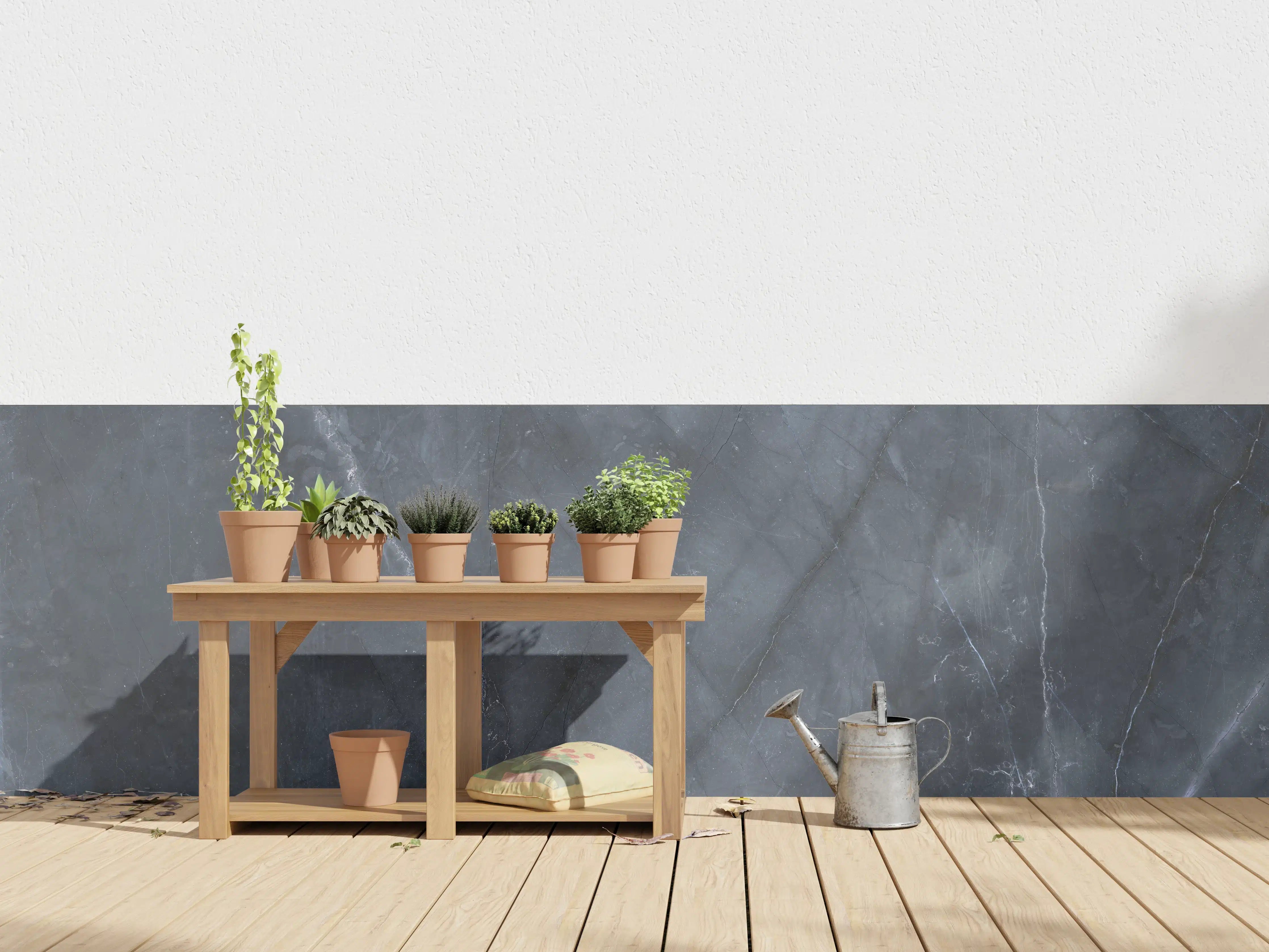 Wandverkleidung außen - Nahaufnahme italienische Marmorplatte