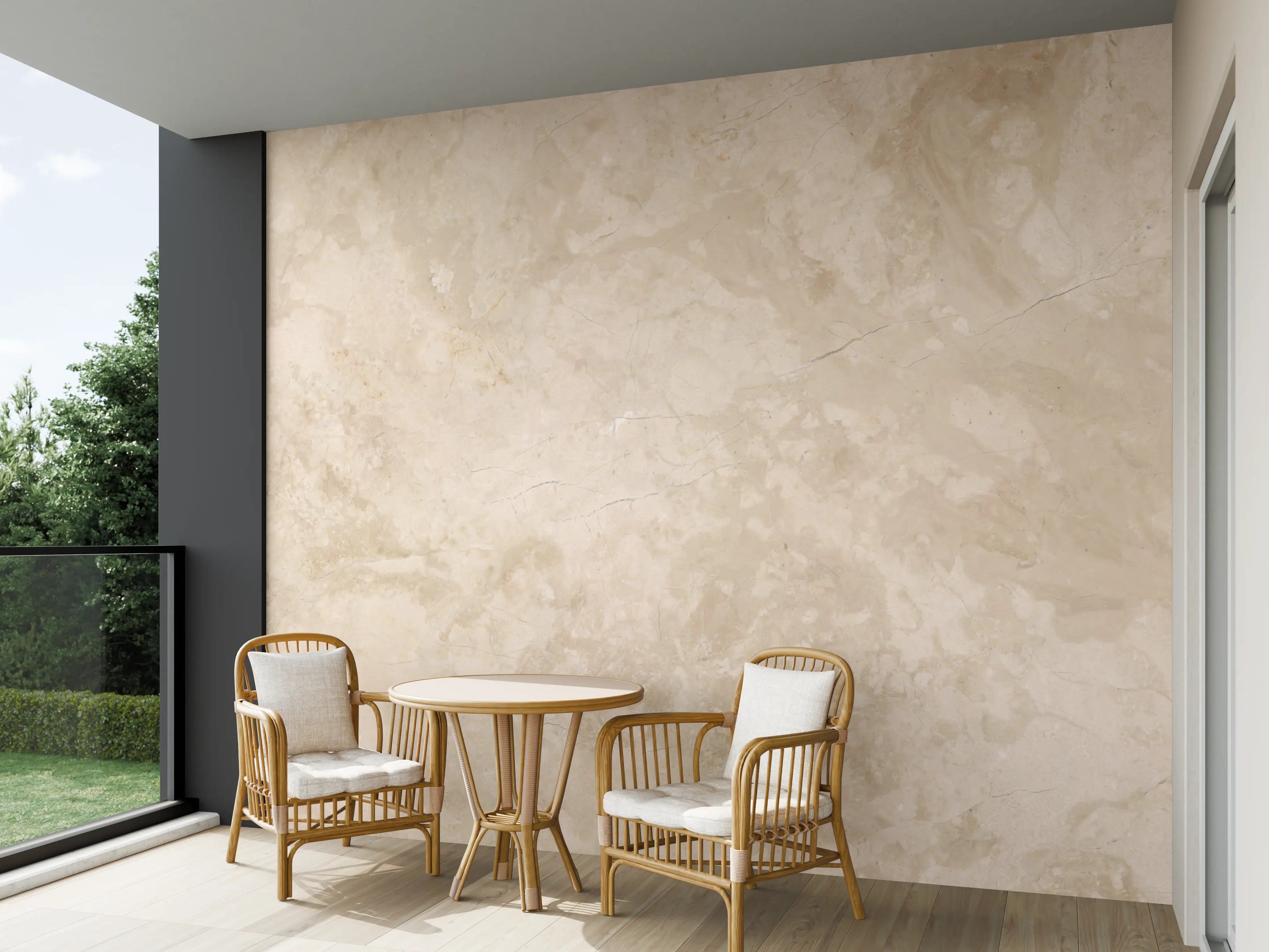 Wandverkleidung außen - Natürliche Beige Marmor Textur