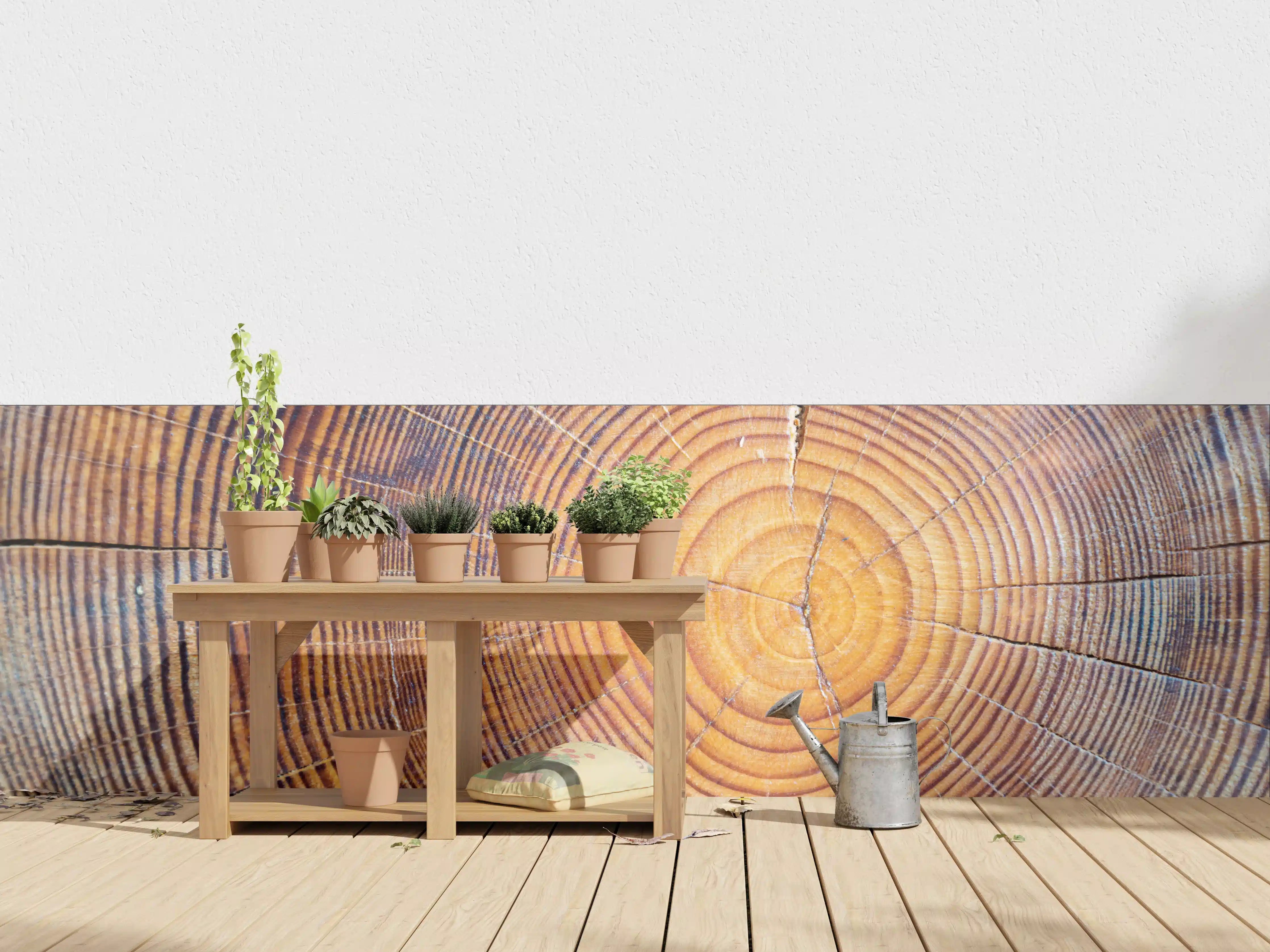 Wandverkleidung außen - Naturholz mit Holzmaserung und Rissen