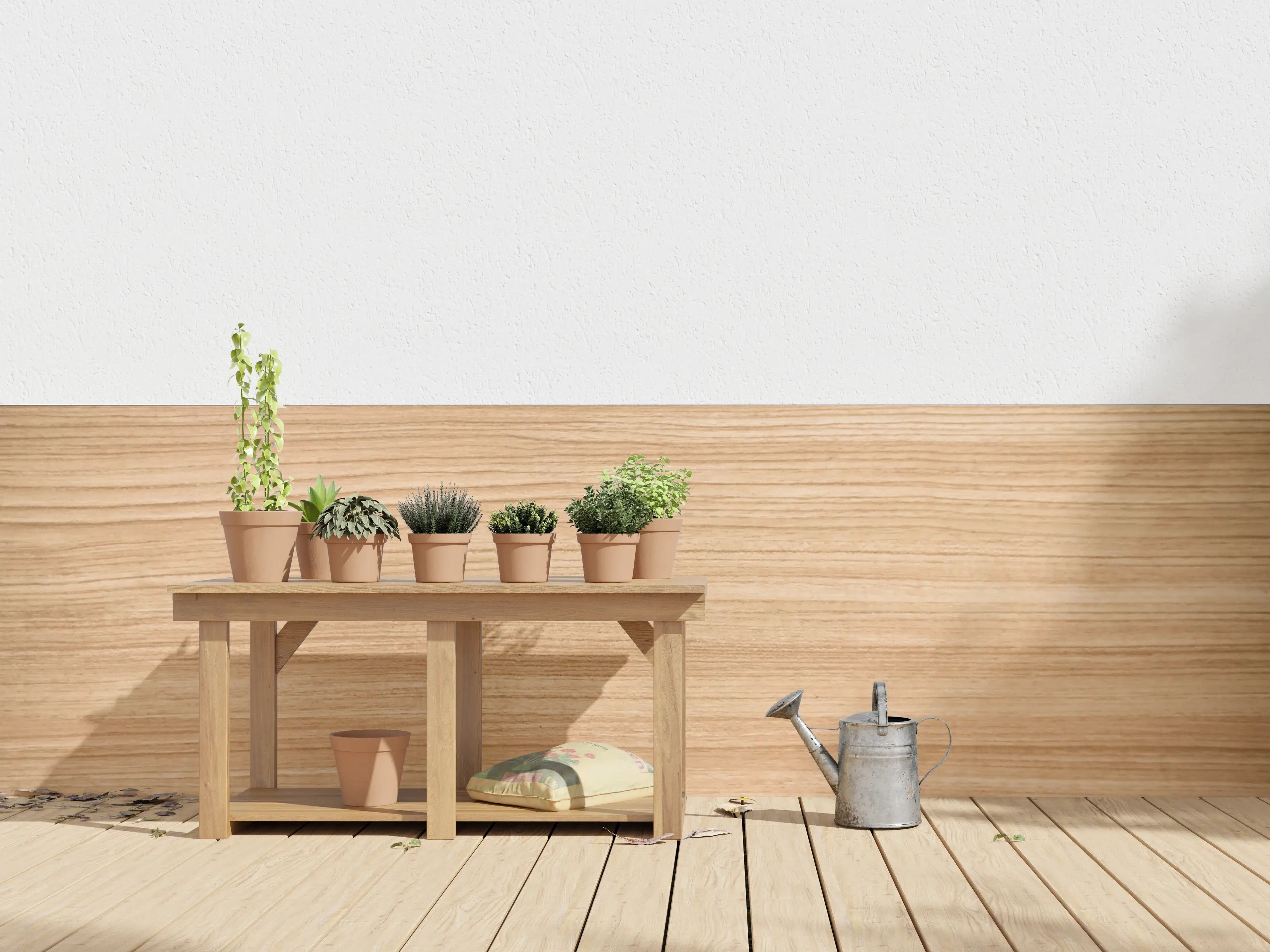 Wandverkleidung außen - Neutrale Holzwand mit Graumaserung