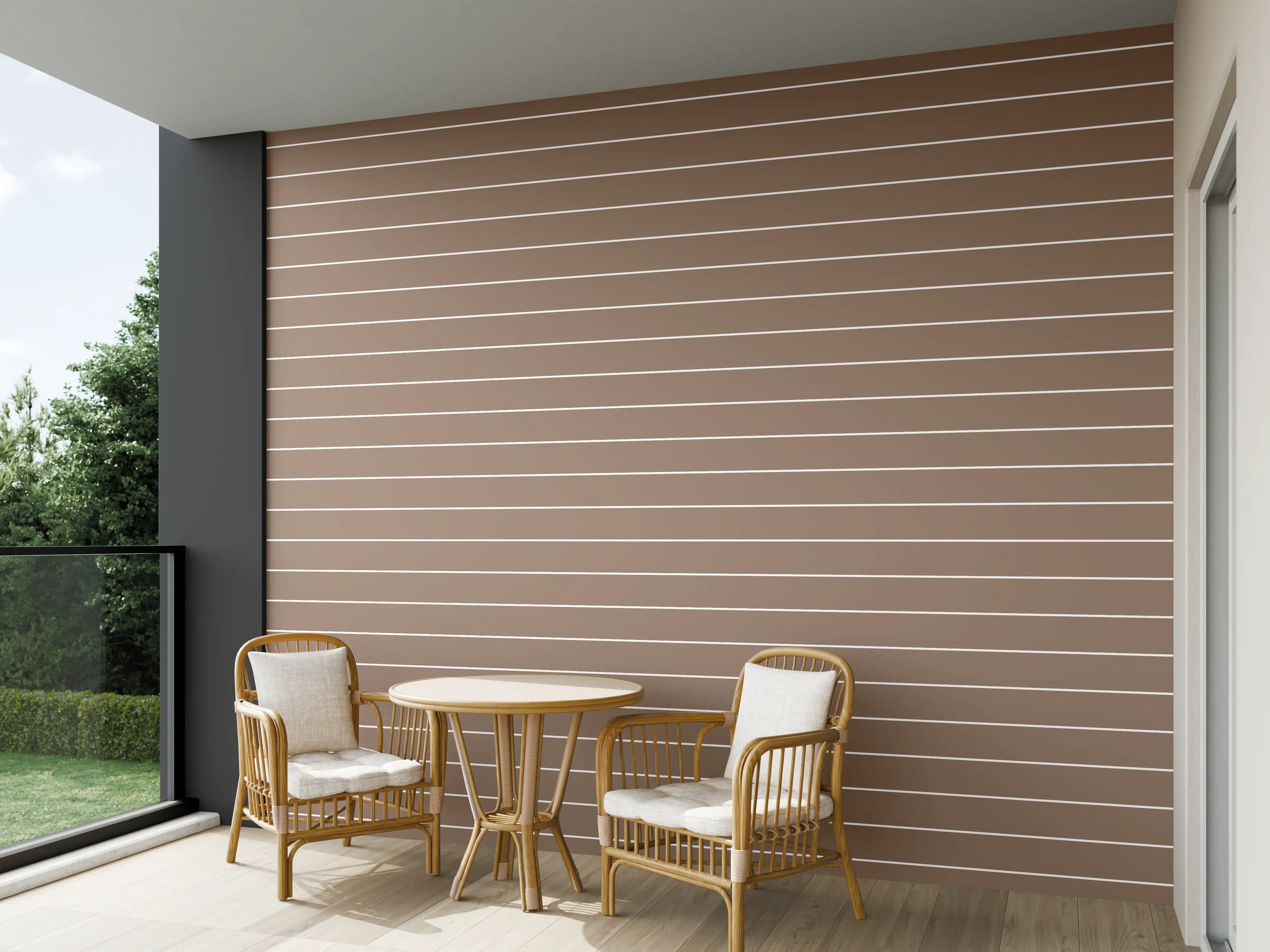 Wandverkleidung außen - Neutrale Linien für modernes Ambiente