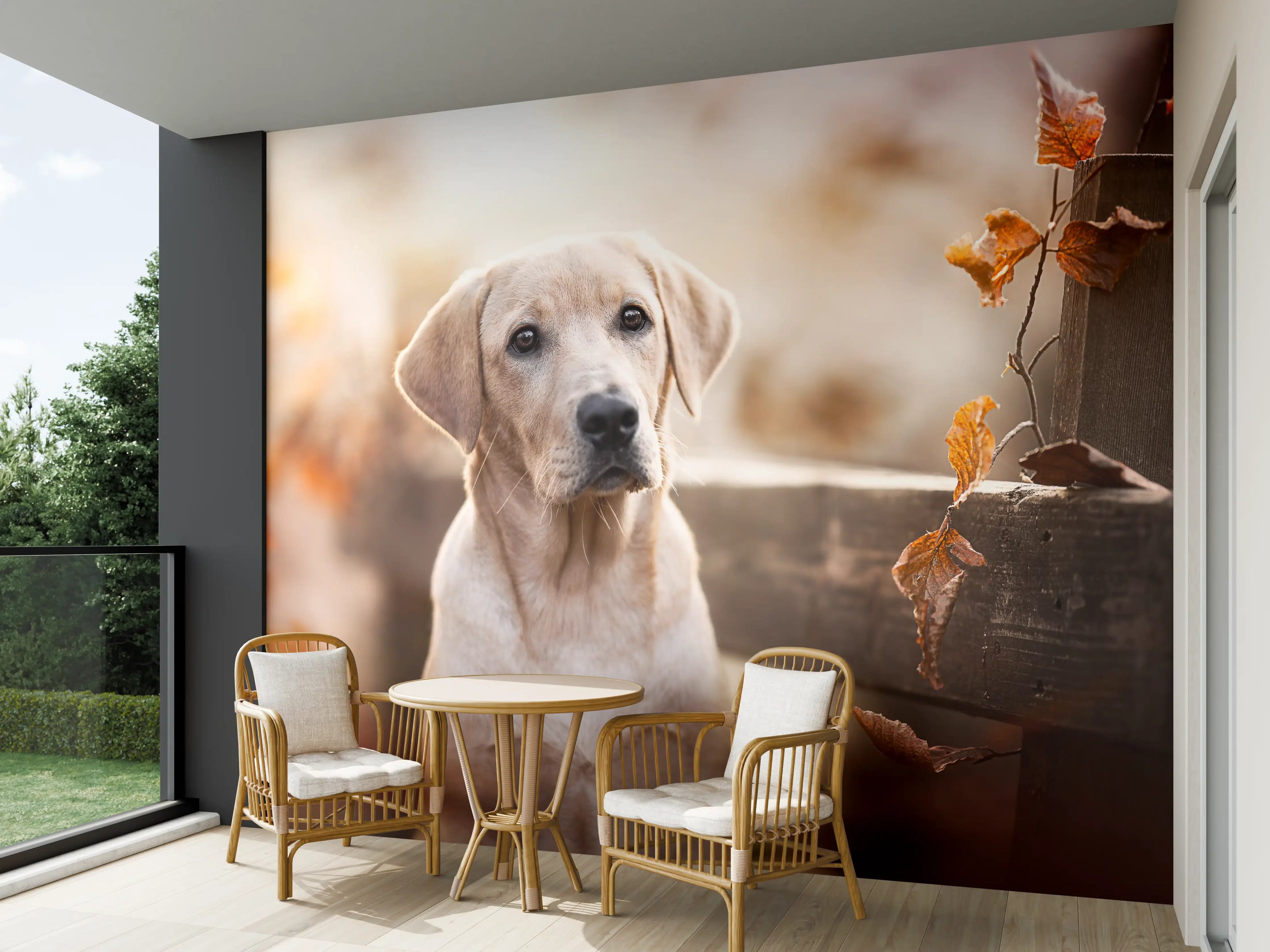 Wandverkleidung außen - Niedlicher Labrador Welpe