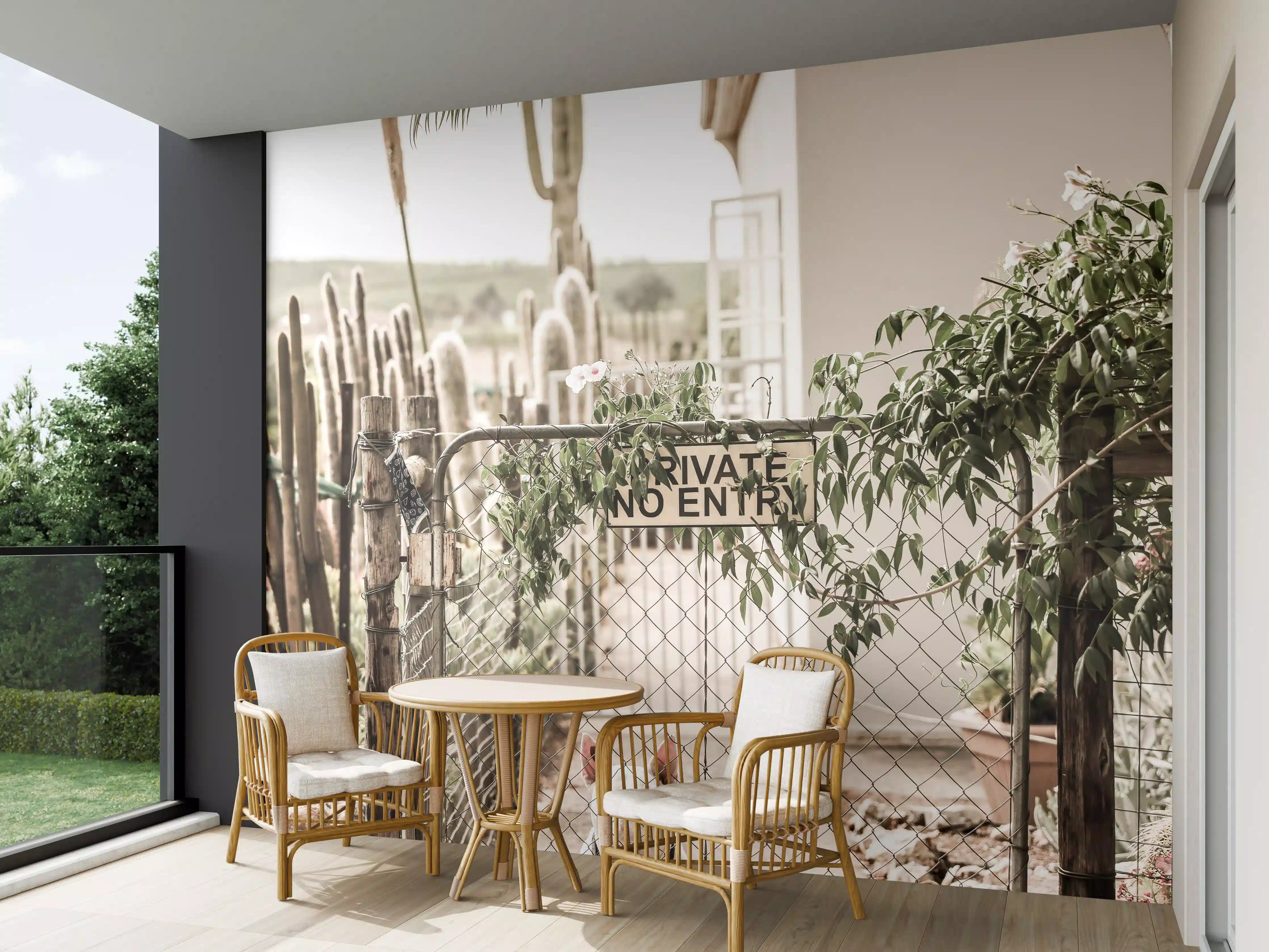 Wandverkleidung außen - No Entry - älterlicher Eingang