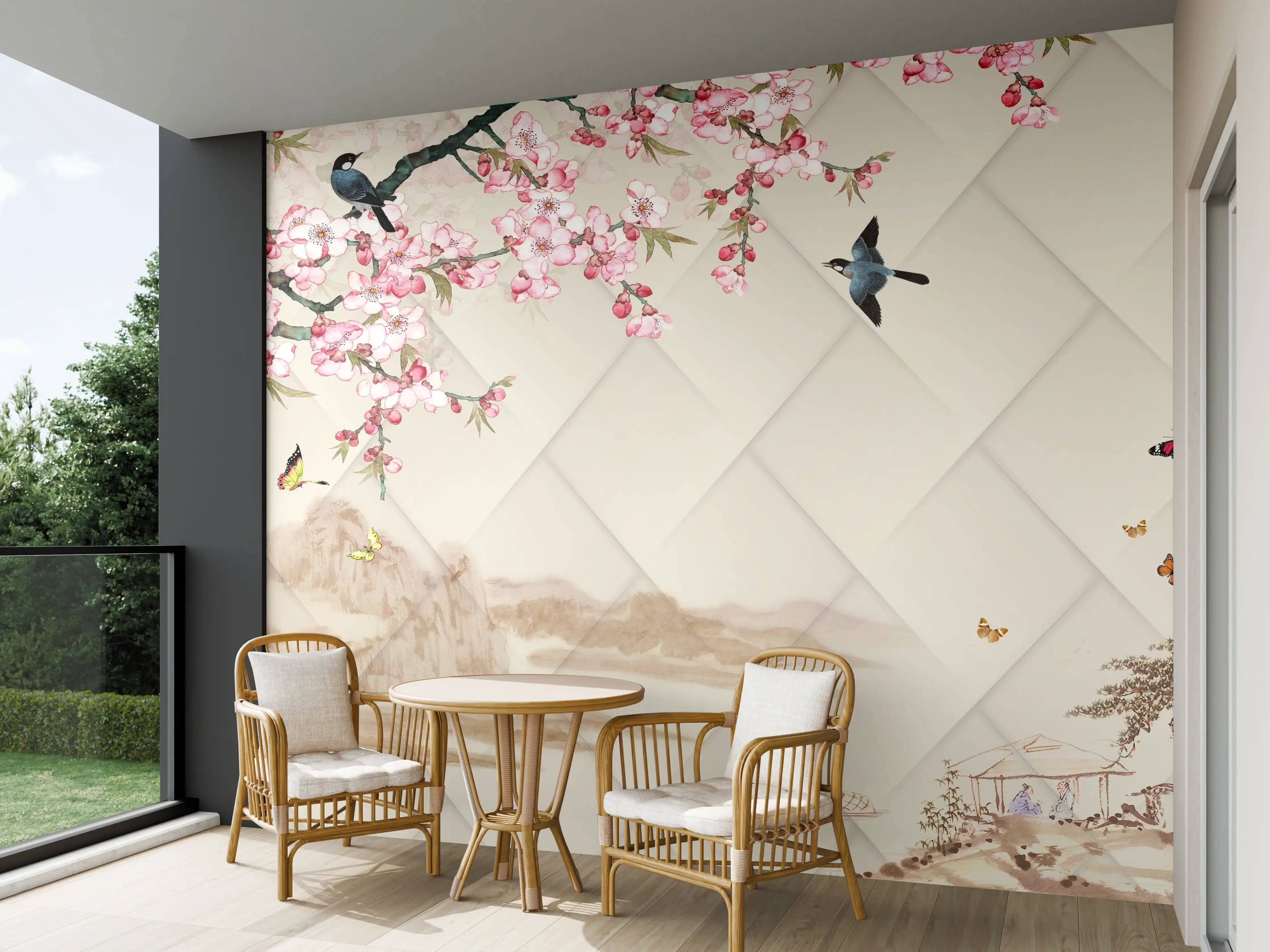 Wandverkleidung außen - Orientalisches Motiv - Frühling