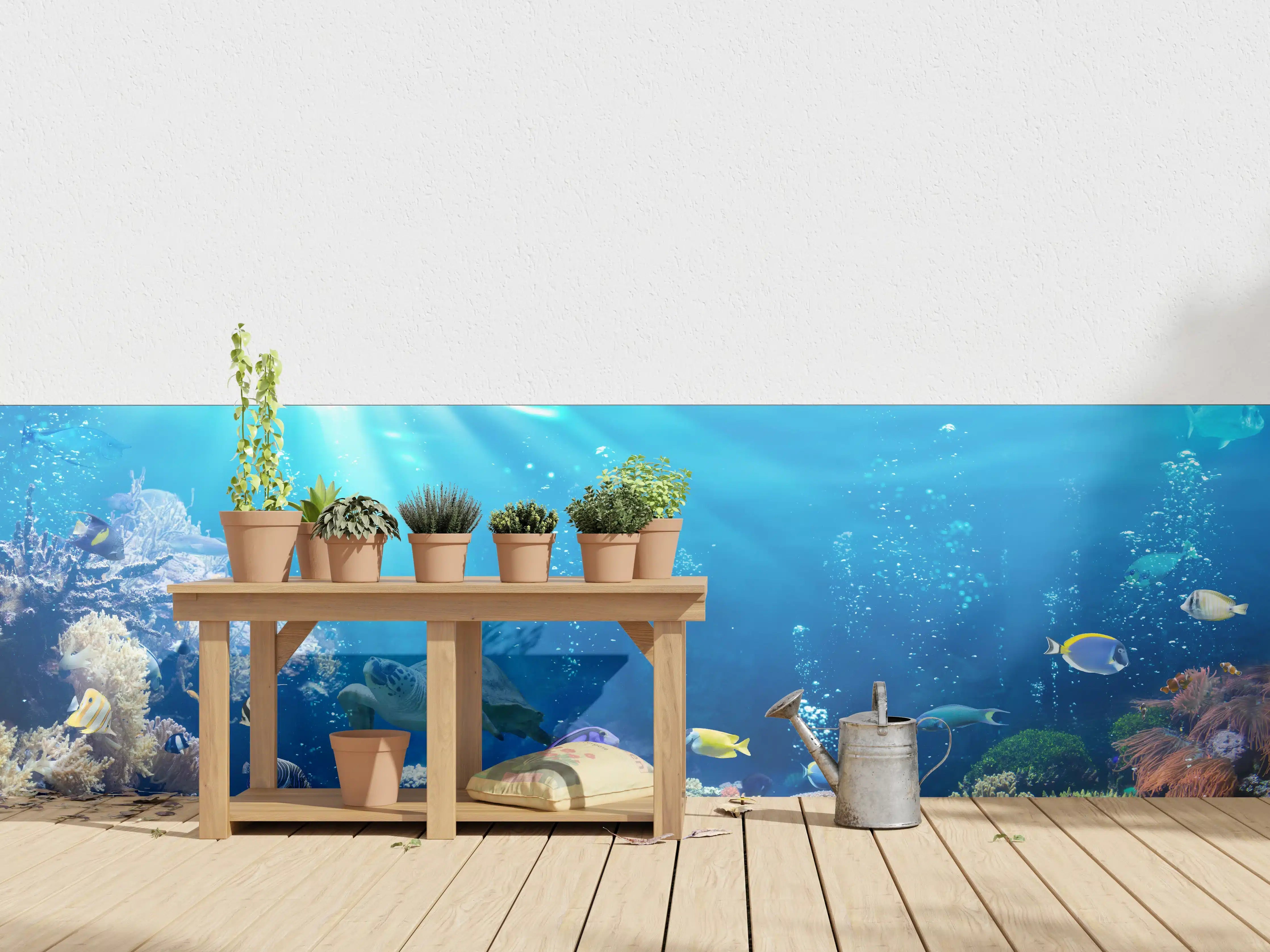 Wandverkleidung außen - Ozeantiere - Unterwasser