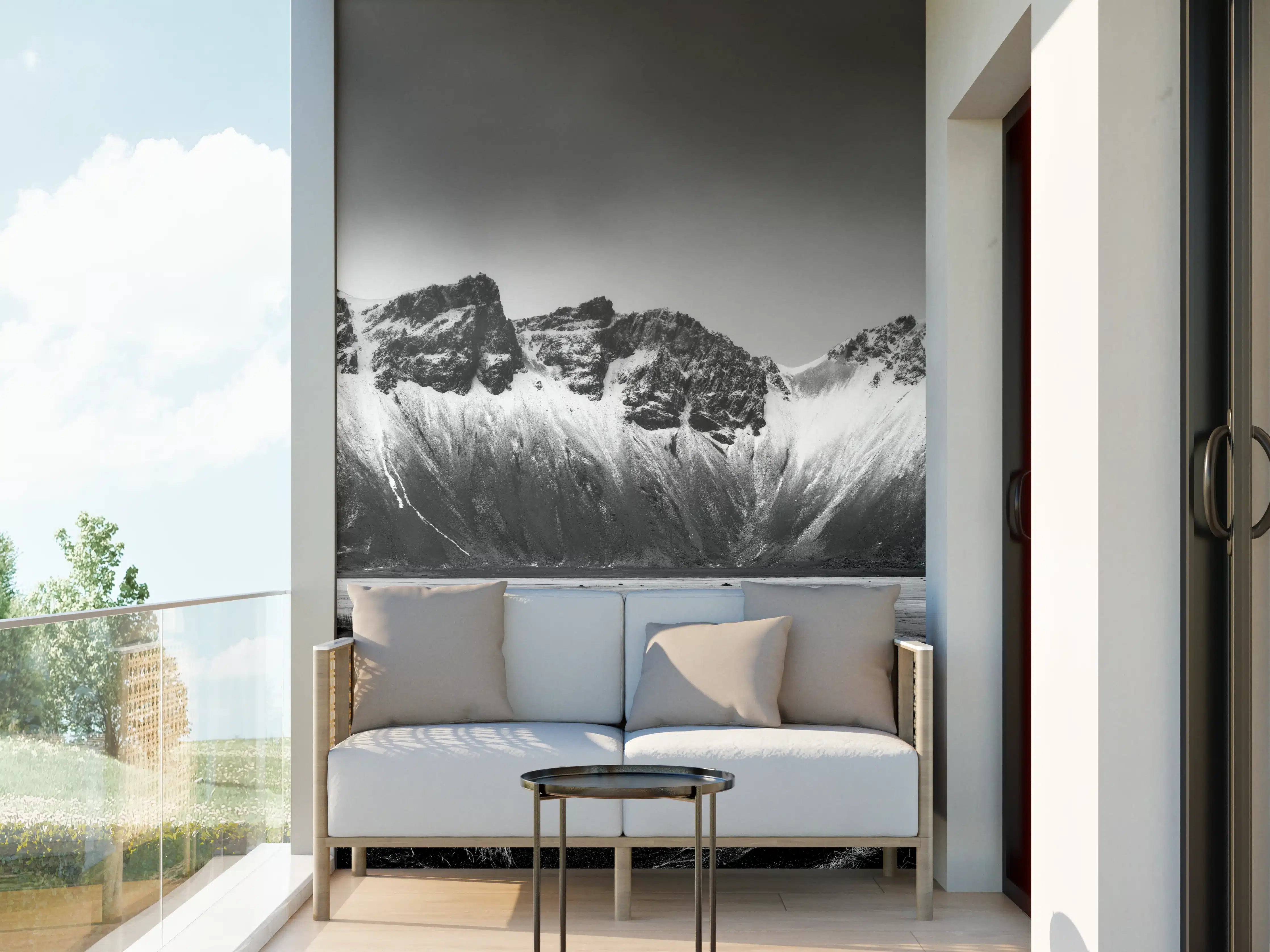 Wandverkleidung außen - Panorama - Bergkette Vestrahorn
