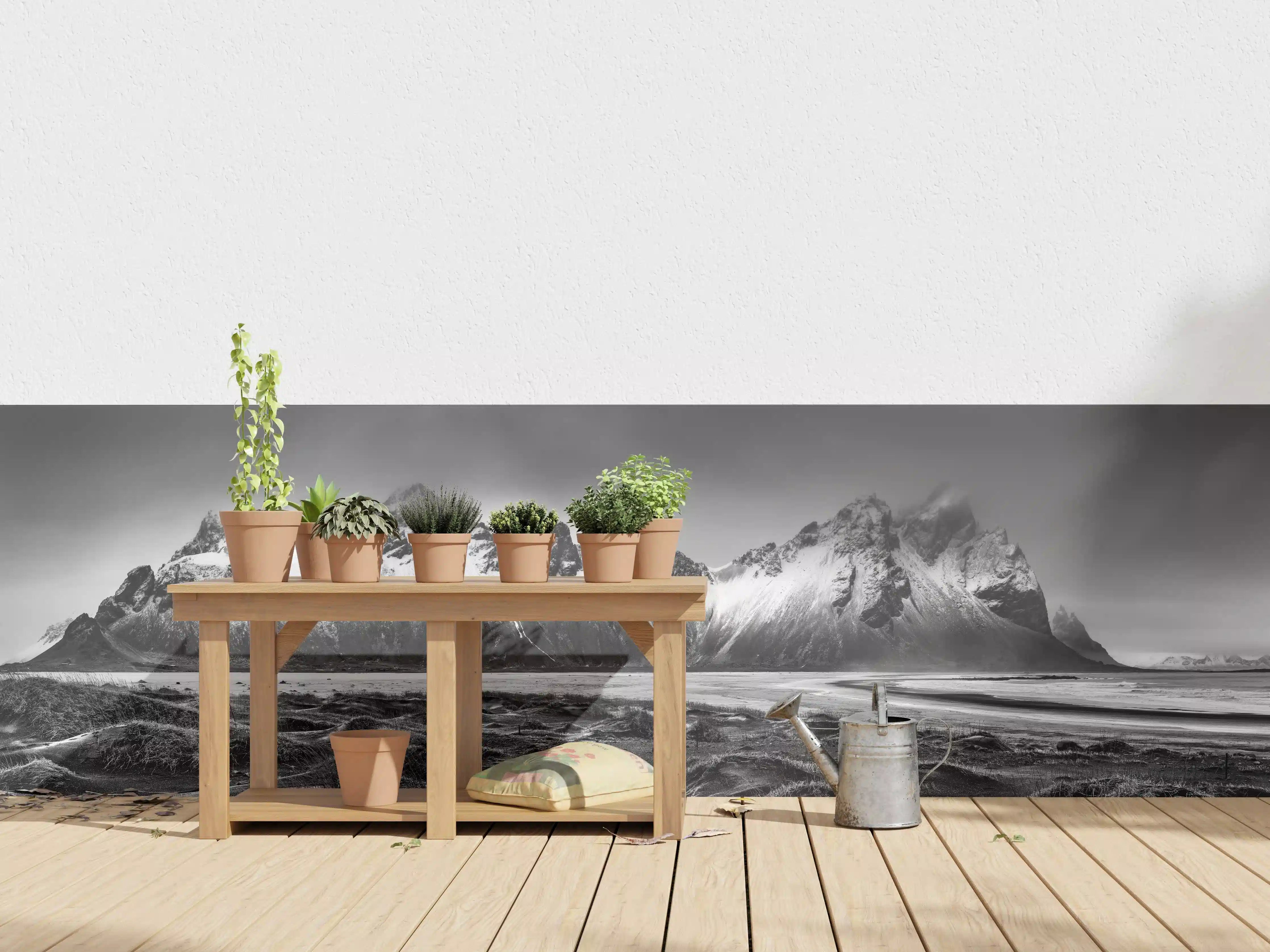 Wandverkleidung außen - Panorama - Bergkette Vestrahorn