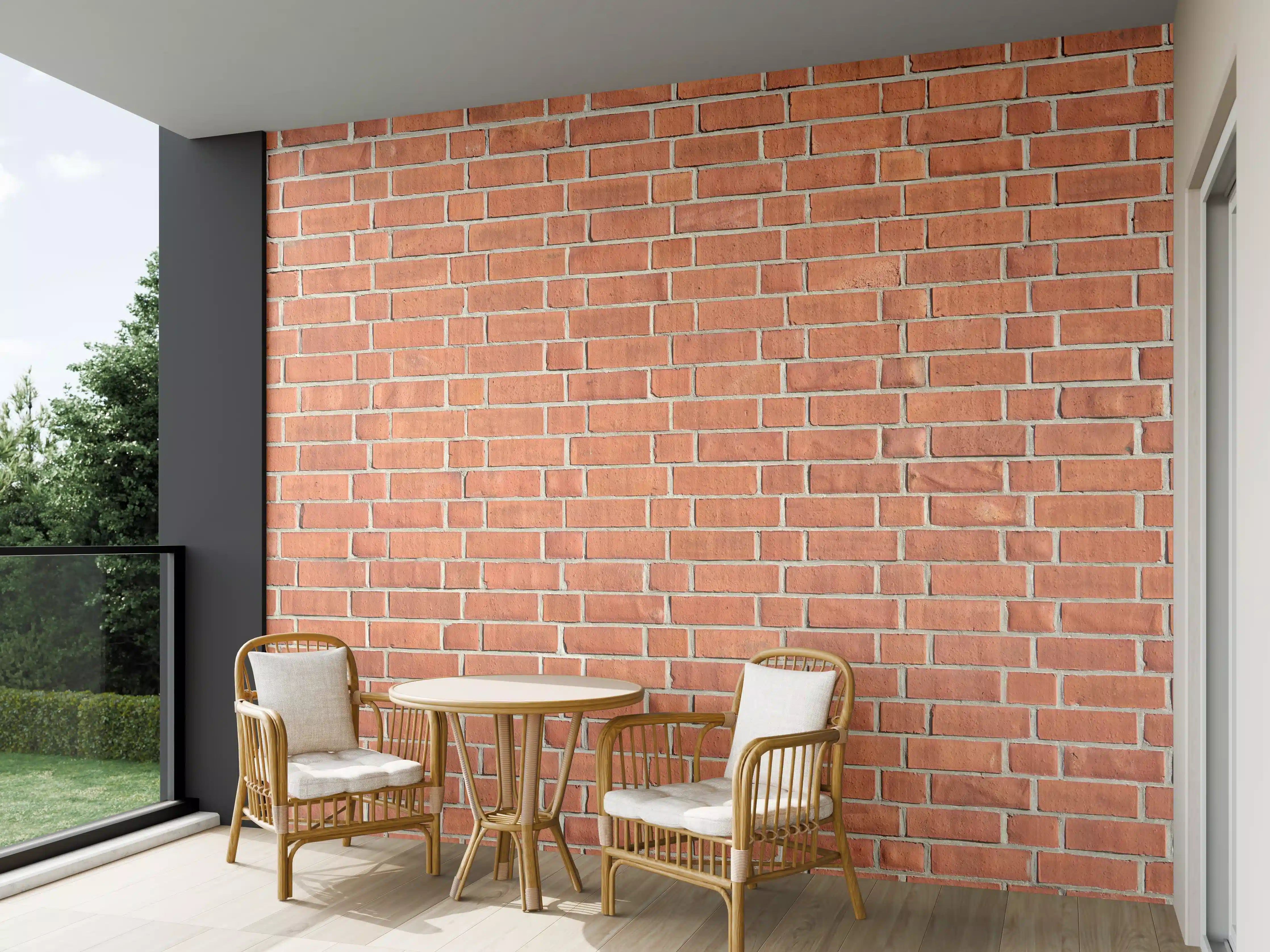 Wandverkleidung außen - Panorama Rote Ziegelwand