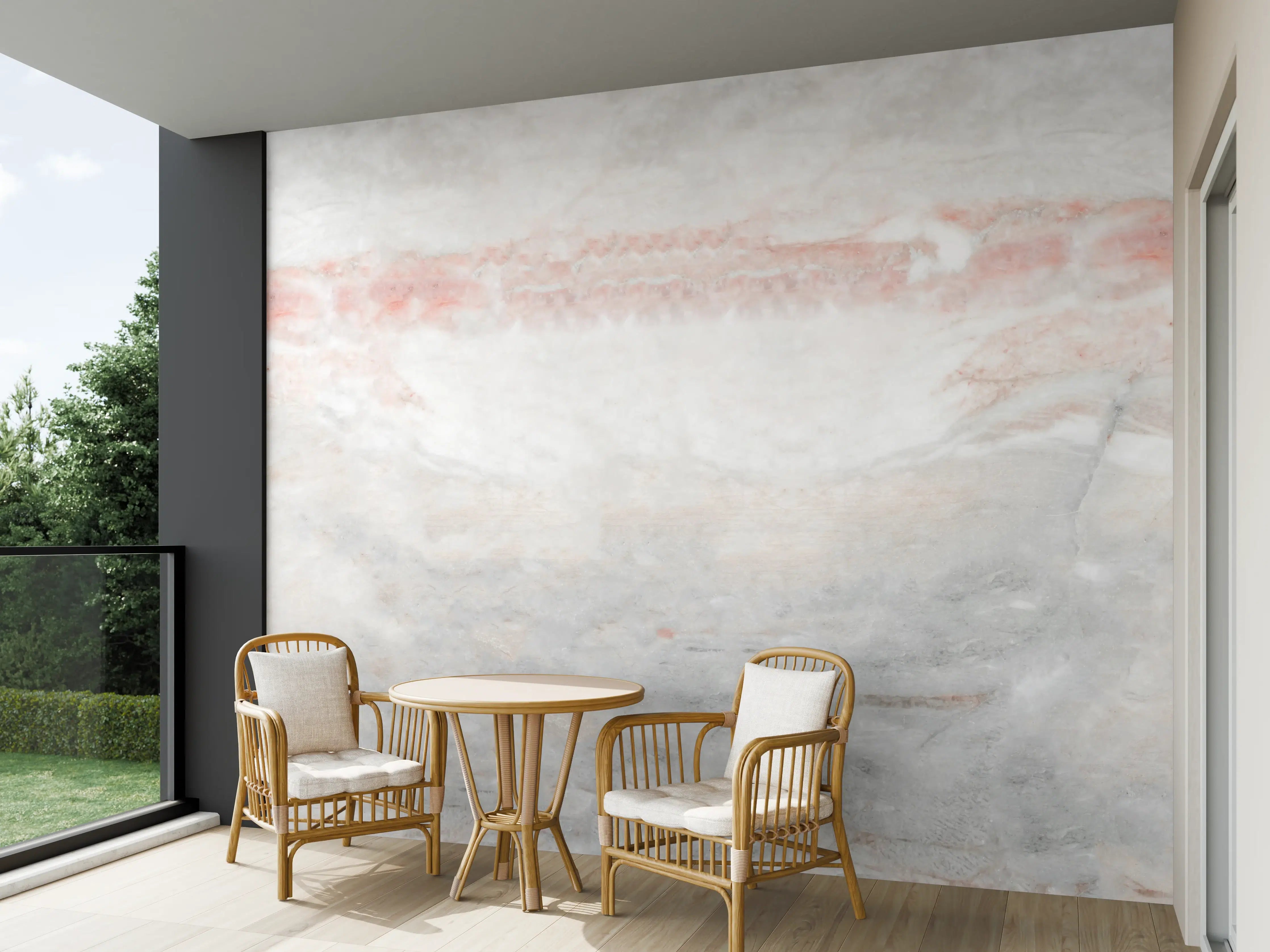 Wandverkleidung außen - Panorama der grauen Marmor Textur