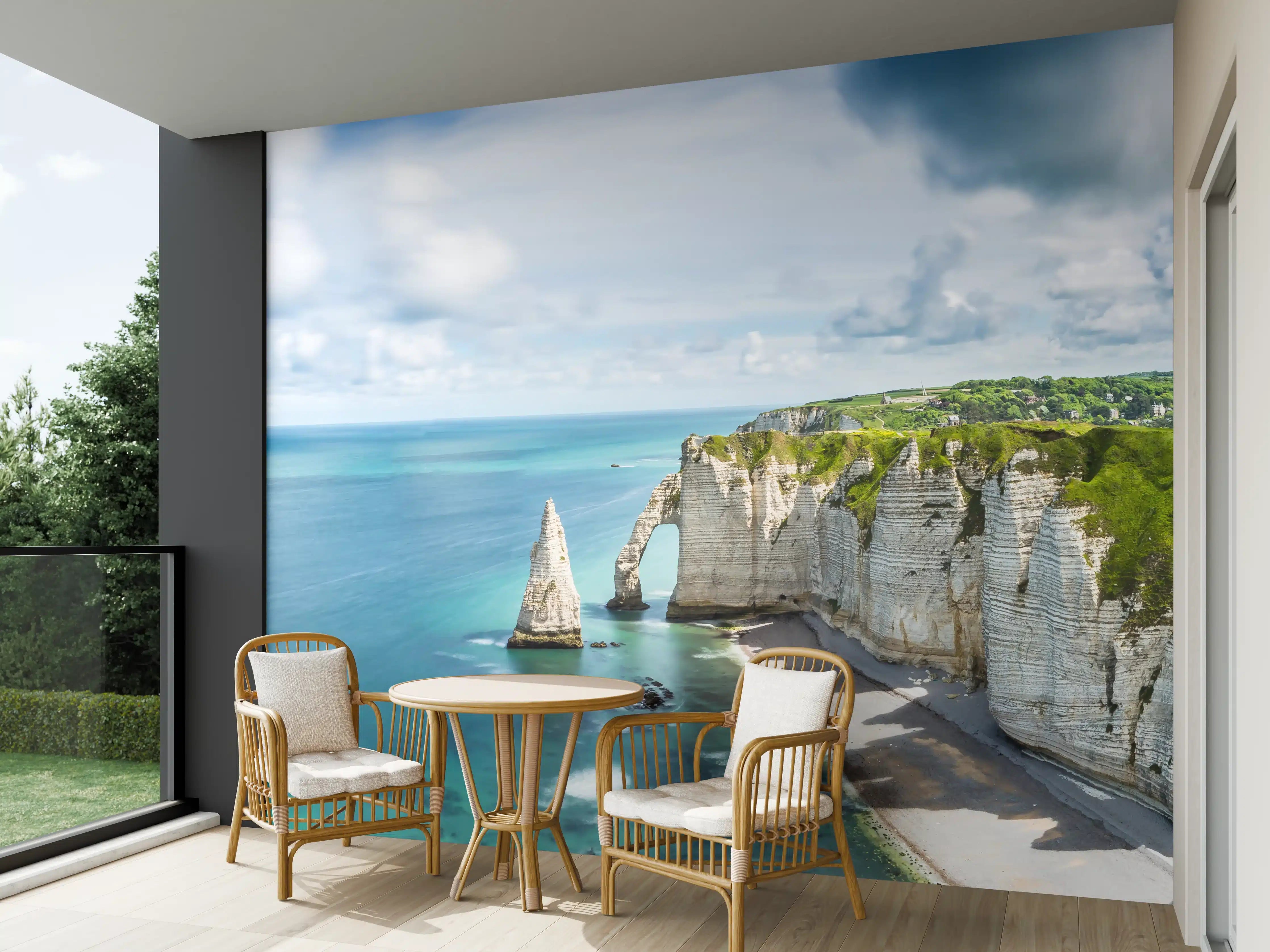 Wandverkleidung außen - Panorama in Etretat - Normandie