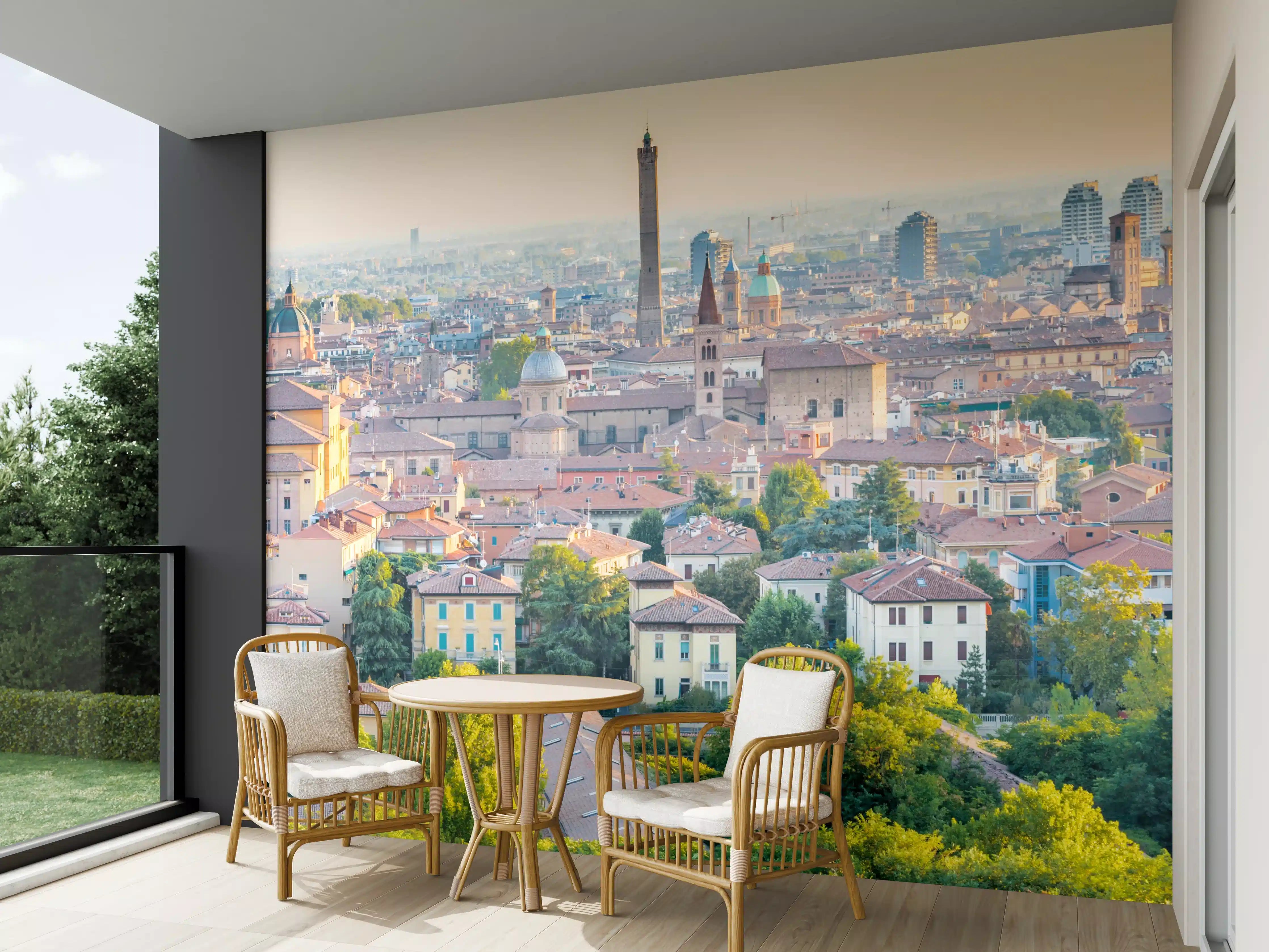 Wandverkleidung außen - Panorama von Paris bei Sonnenuntergang