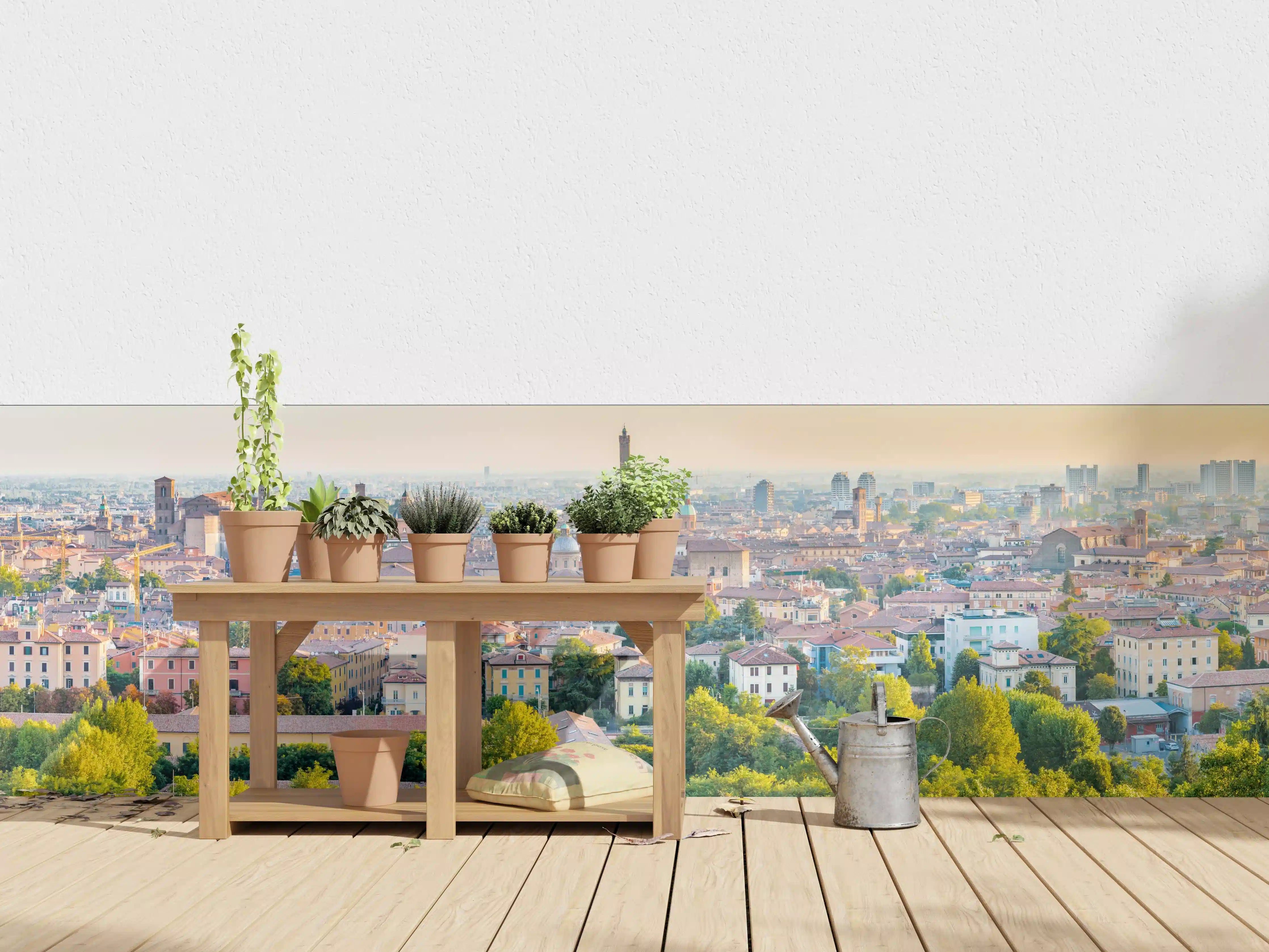 Wandverkleidung außen - Panorama von Paris bei Sonnenuntergang