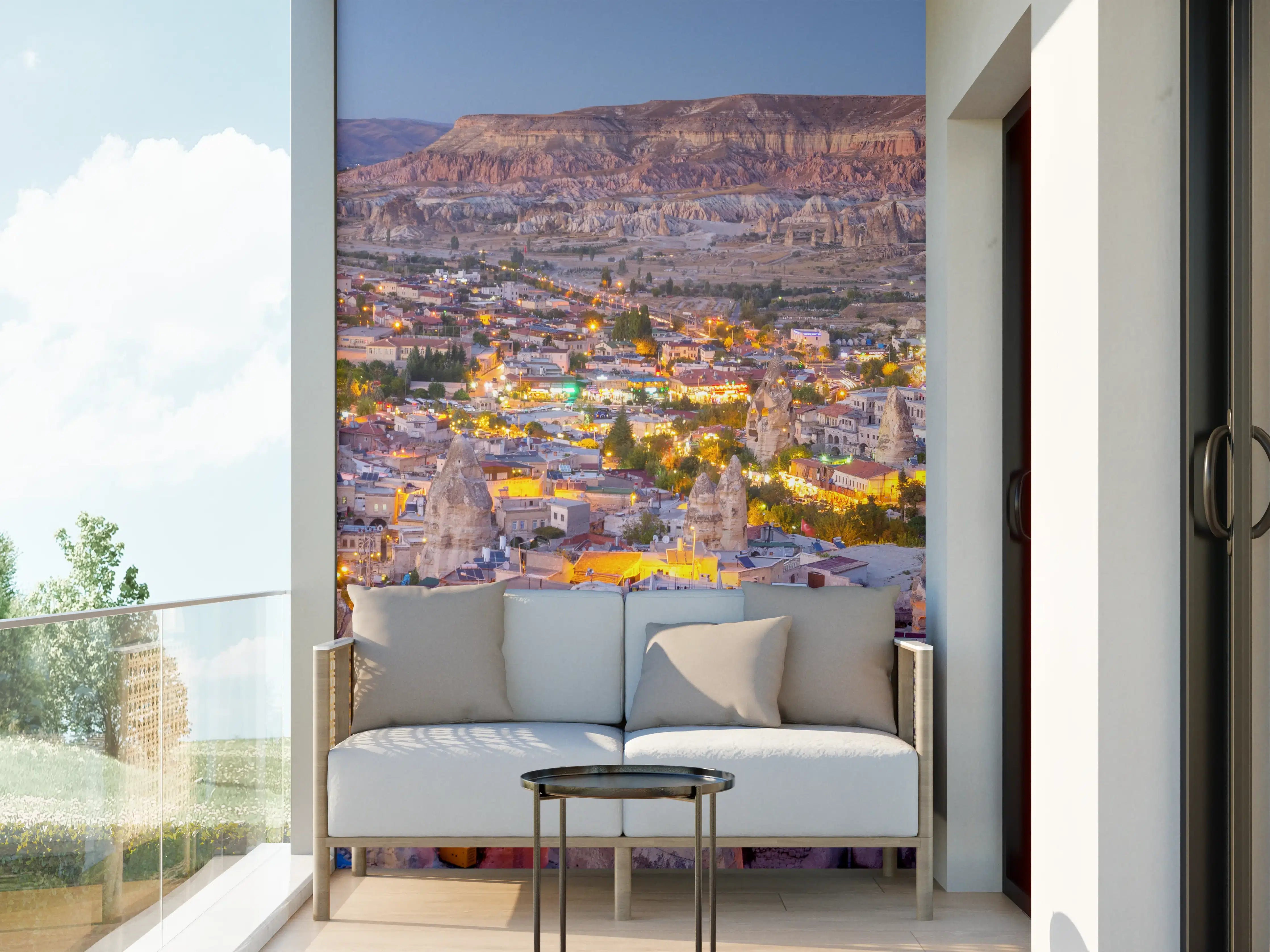 Wandverkleidung außen - Panoramablick auf Göreme - Kapadokien