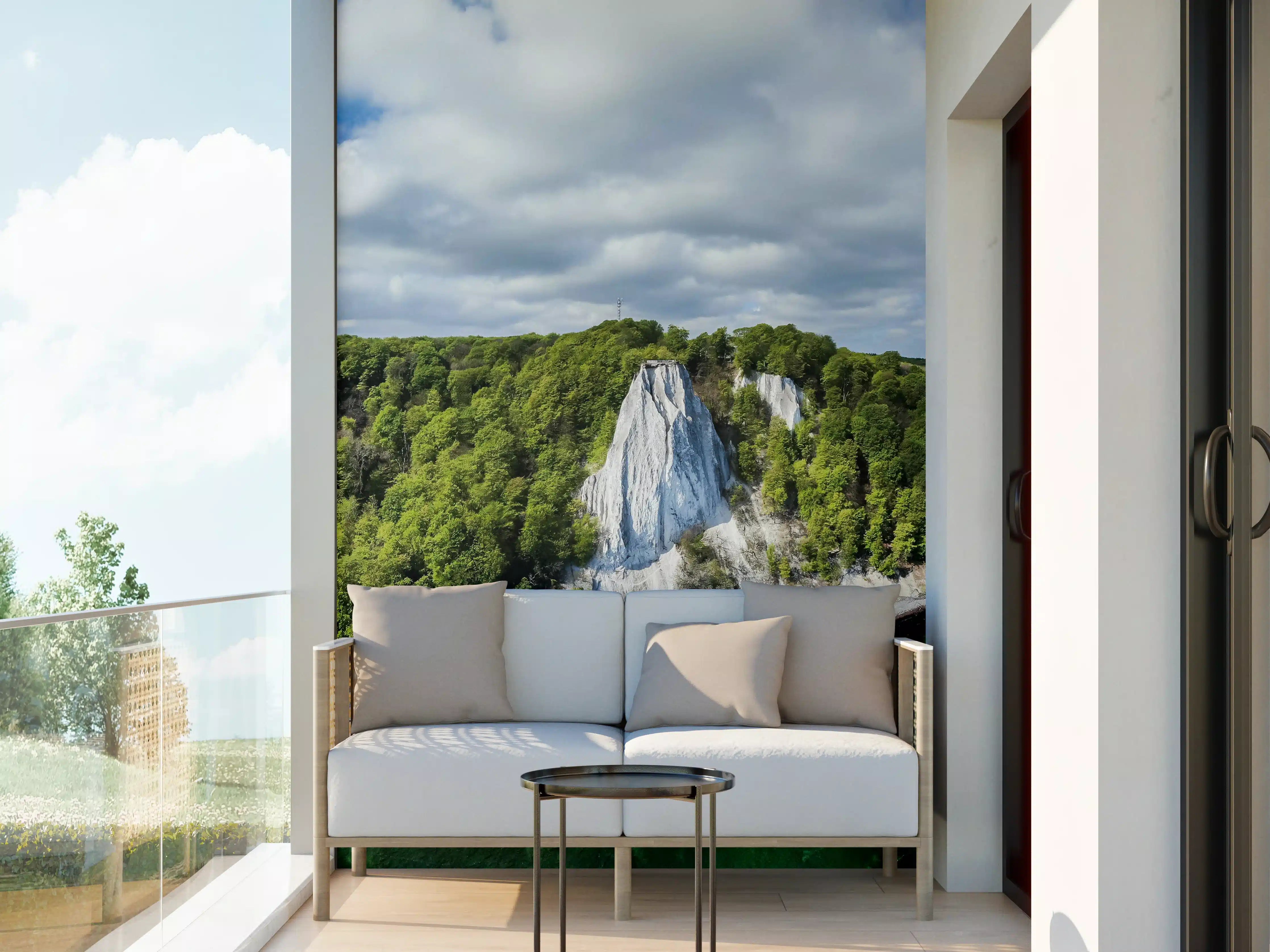Wandverkleidung außen - Panoramablick auf den Königsstuhl - Rügen