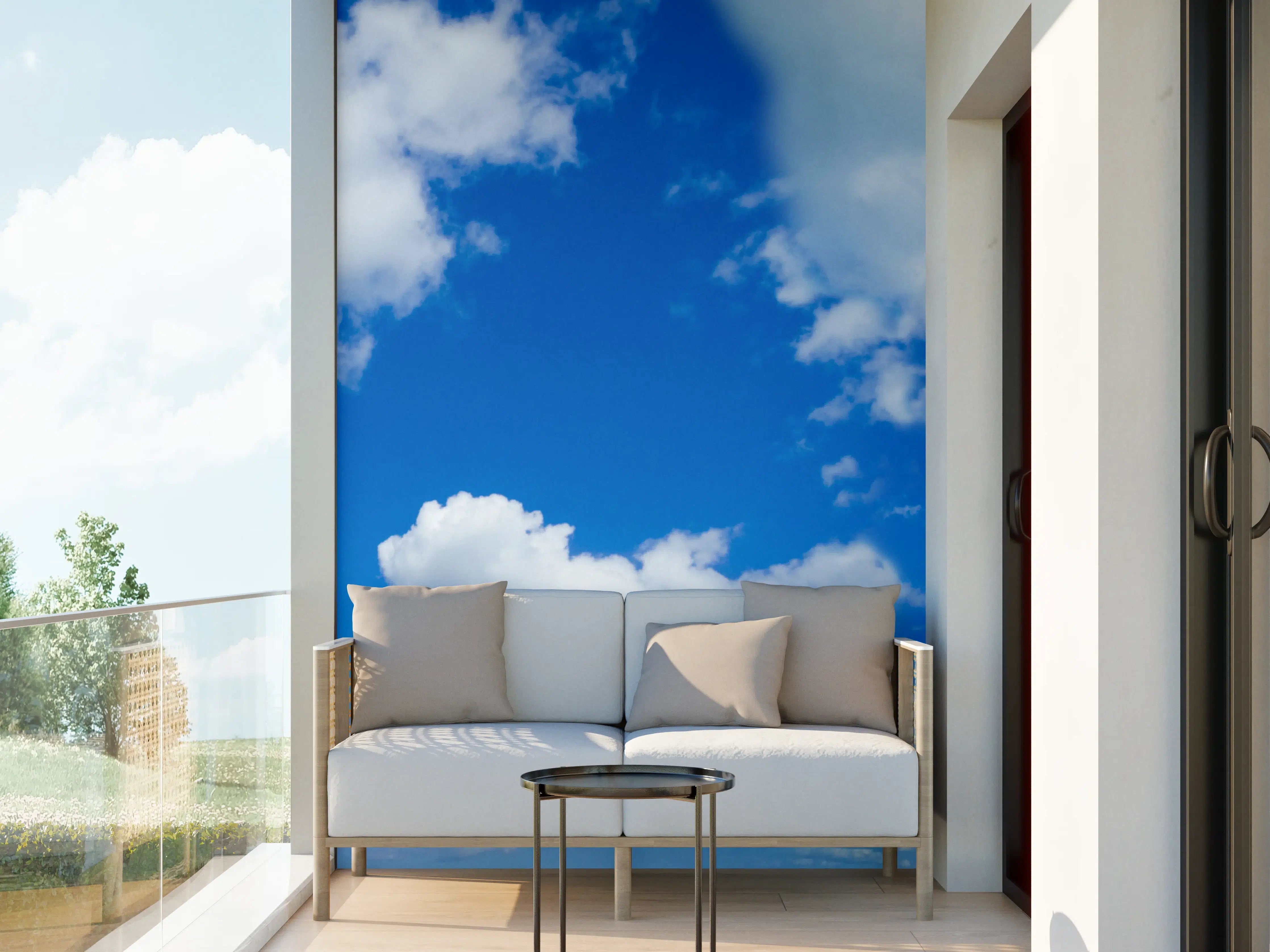 Wandverkleidung außen - Panoramischer Himmel mit Wolken