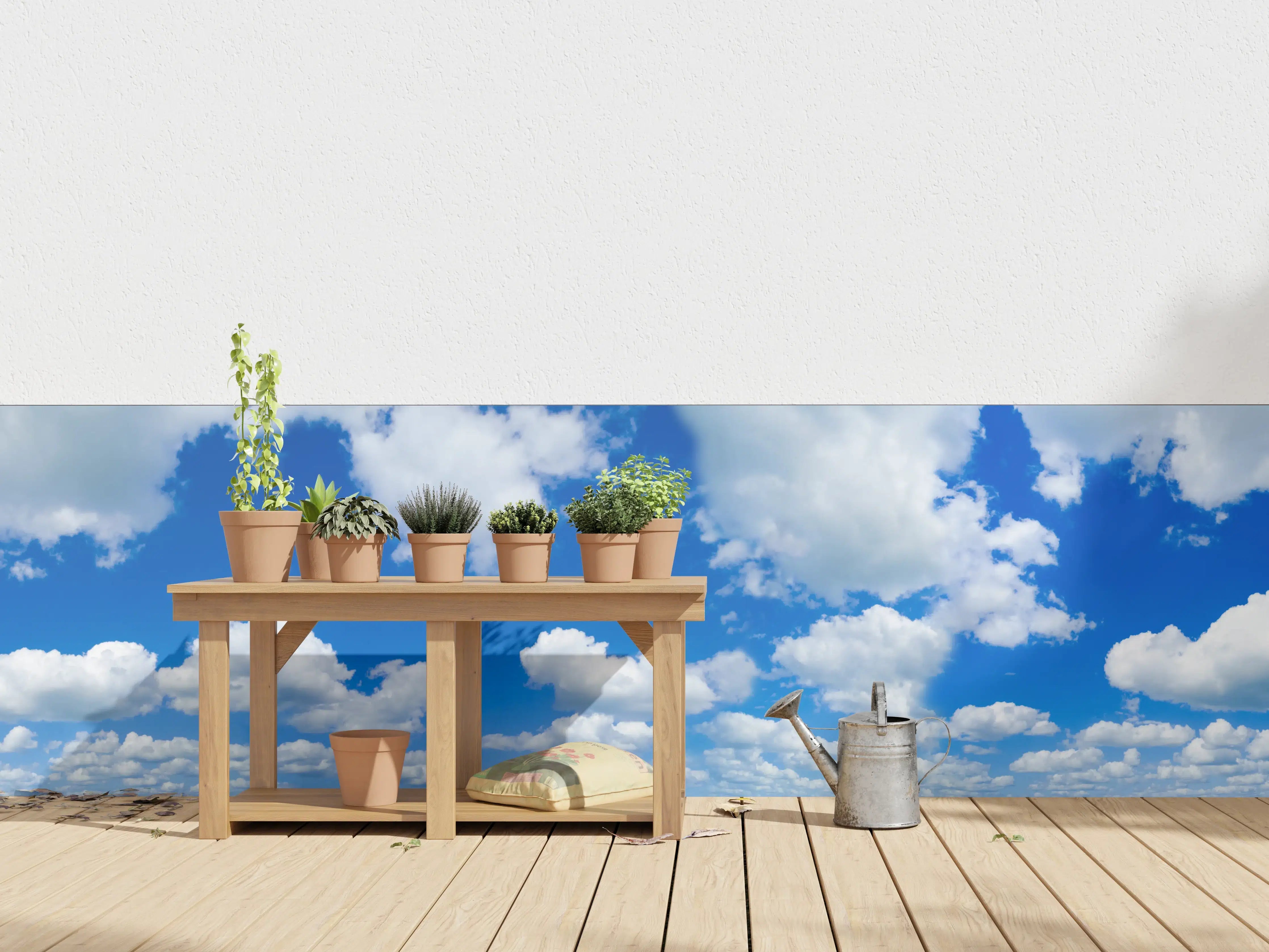 Wandverkleidung außen - Panoramischer Himmel mit Wolken