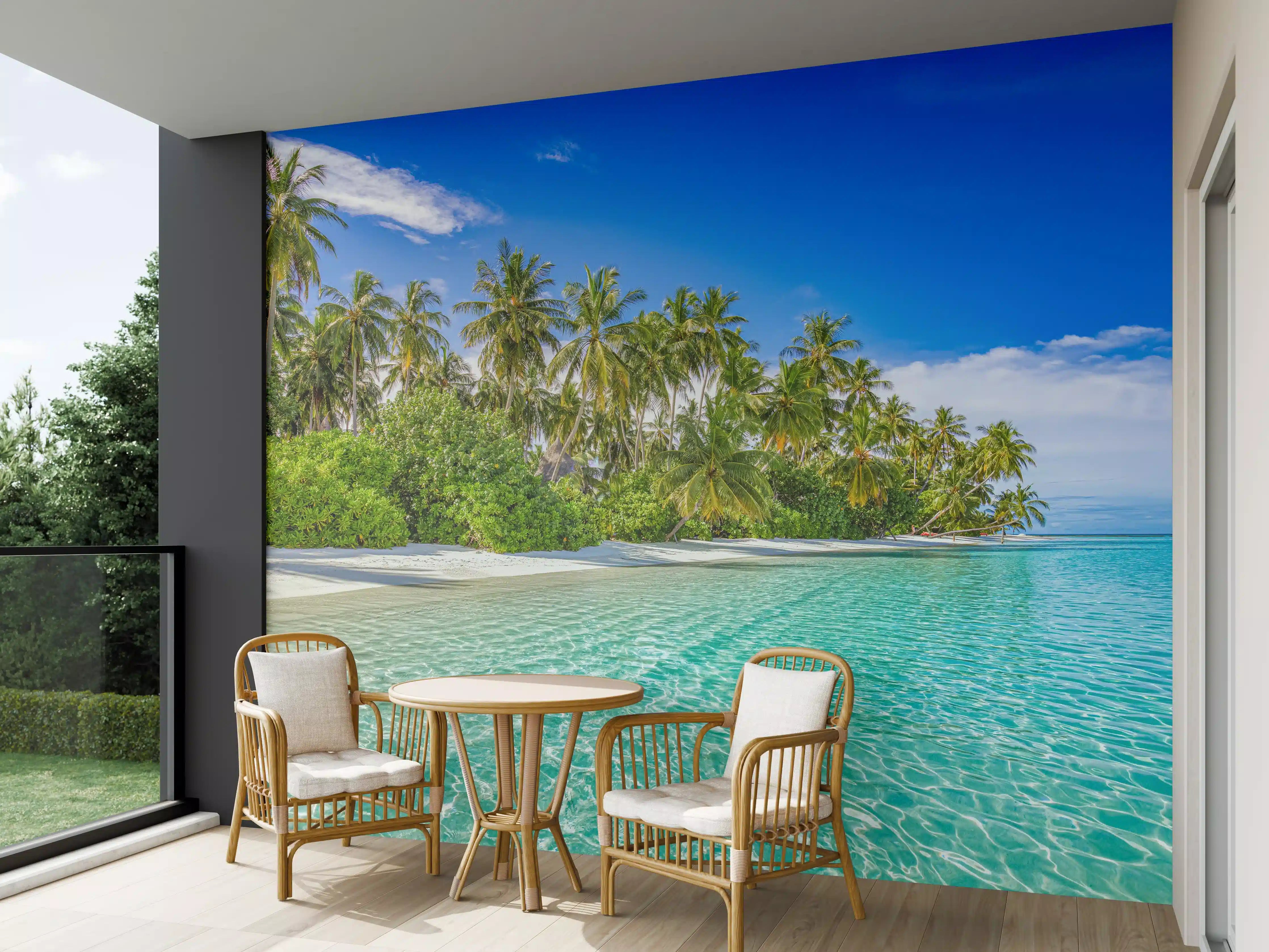 Wandverkleidung außen - Paradiesische Insel