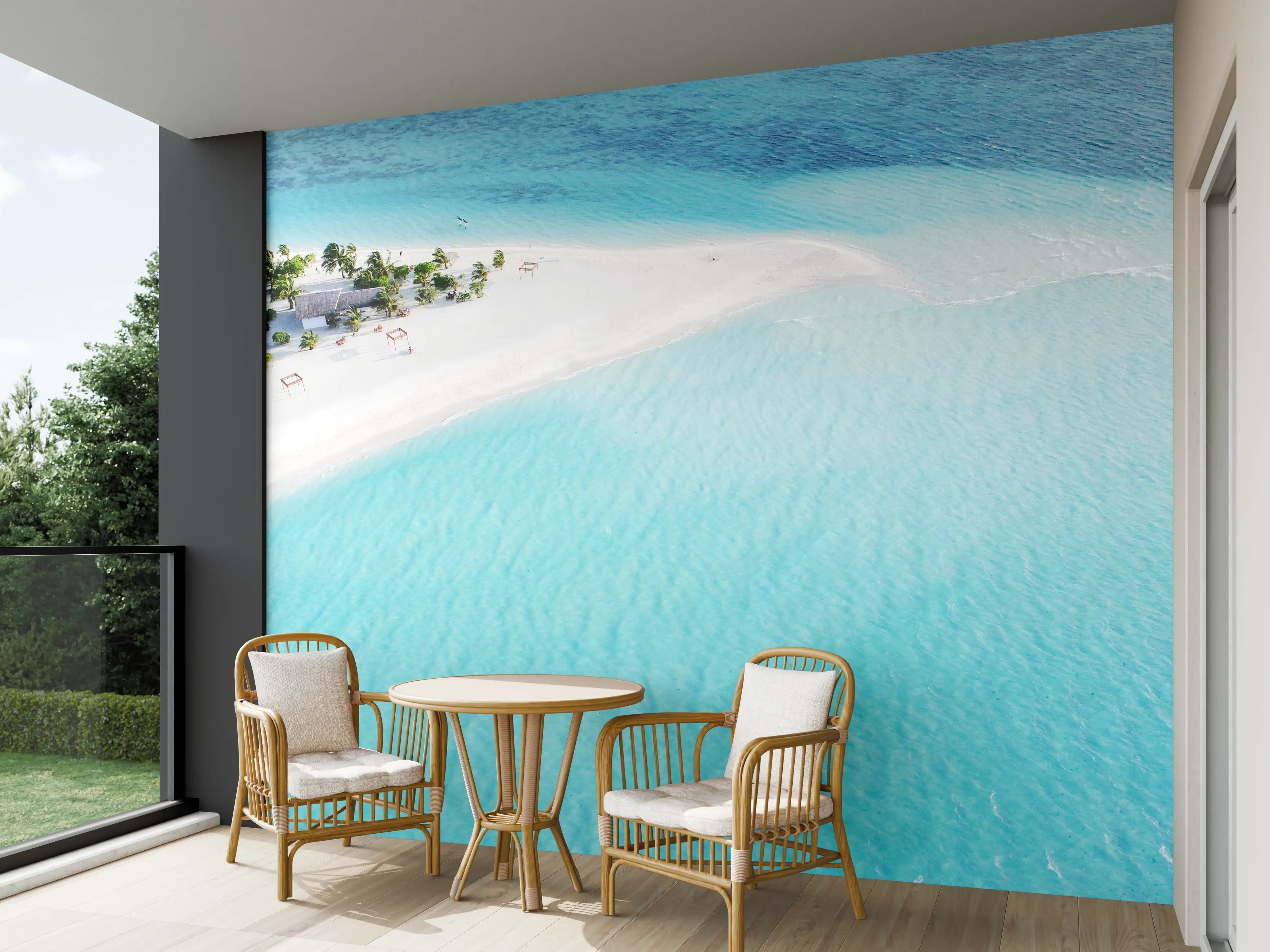 Wandverkleidung außen - Paradiesischer Strand in den Malediven