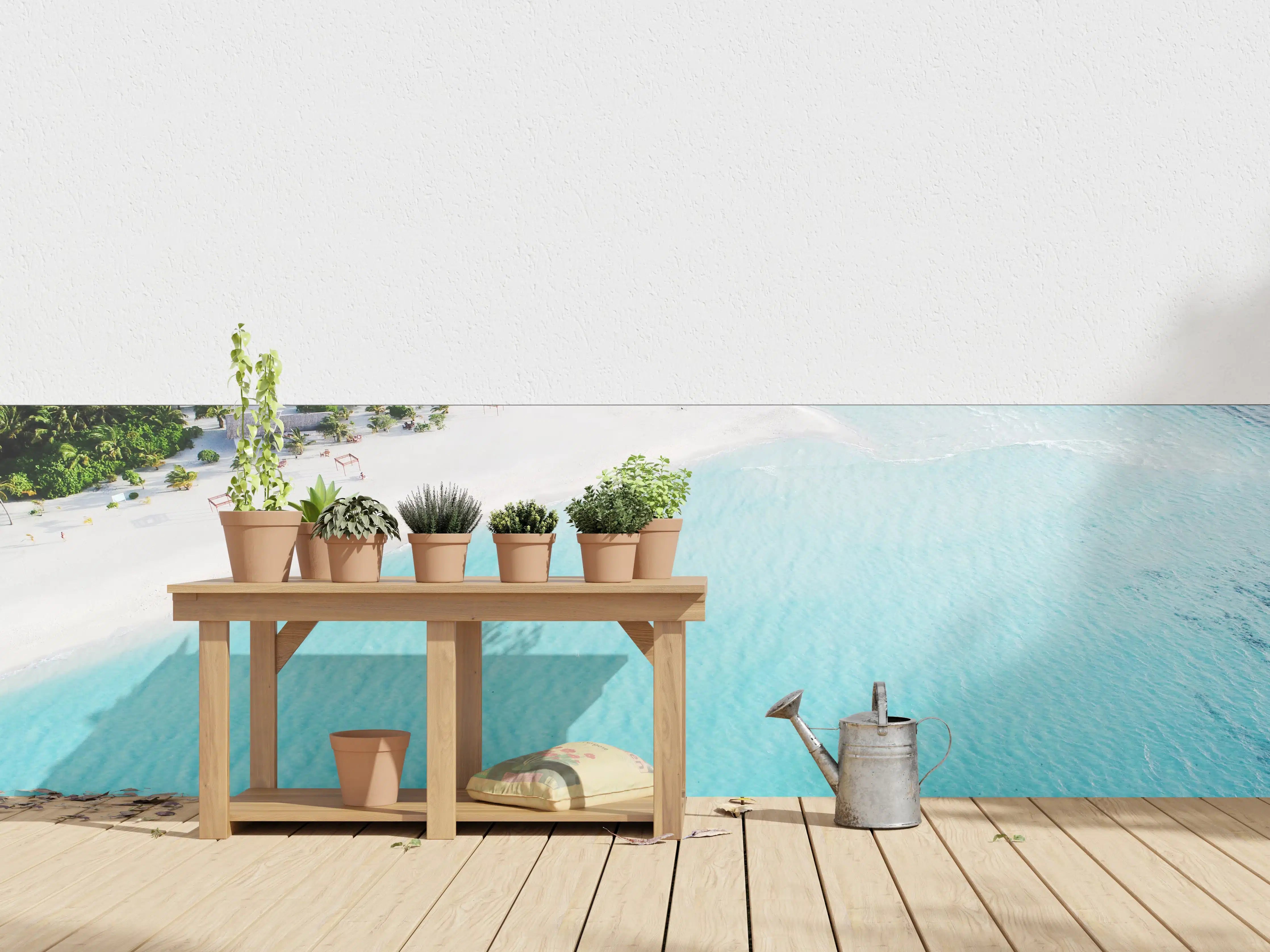 Wandverkleidung außen - Paradiesischer Strand in den Malediven